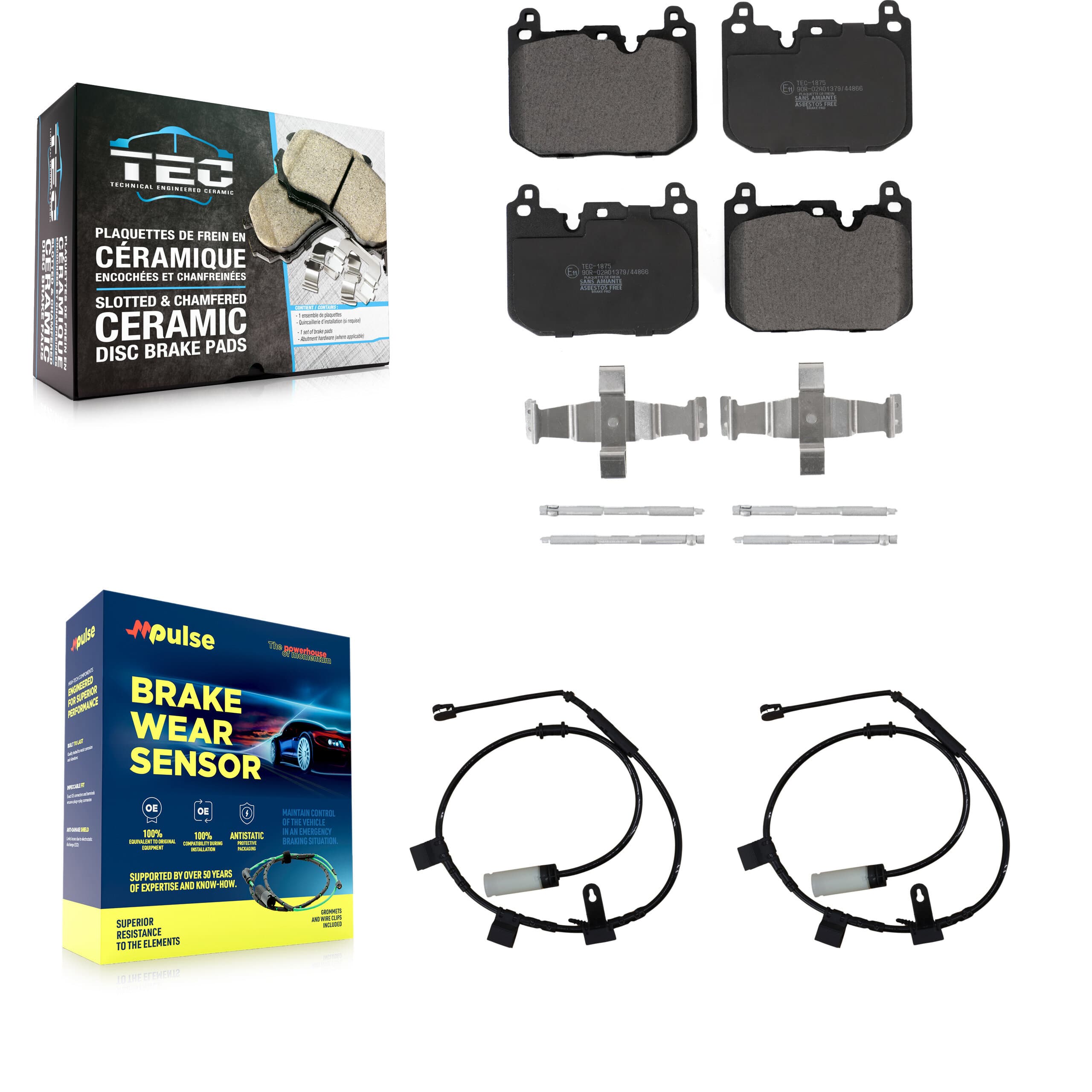 TEC - KTW-100870 - Front Disc Brake Pad Kits image 1