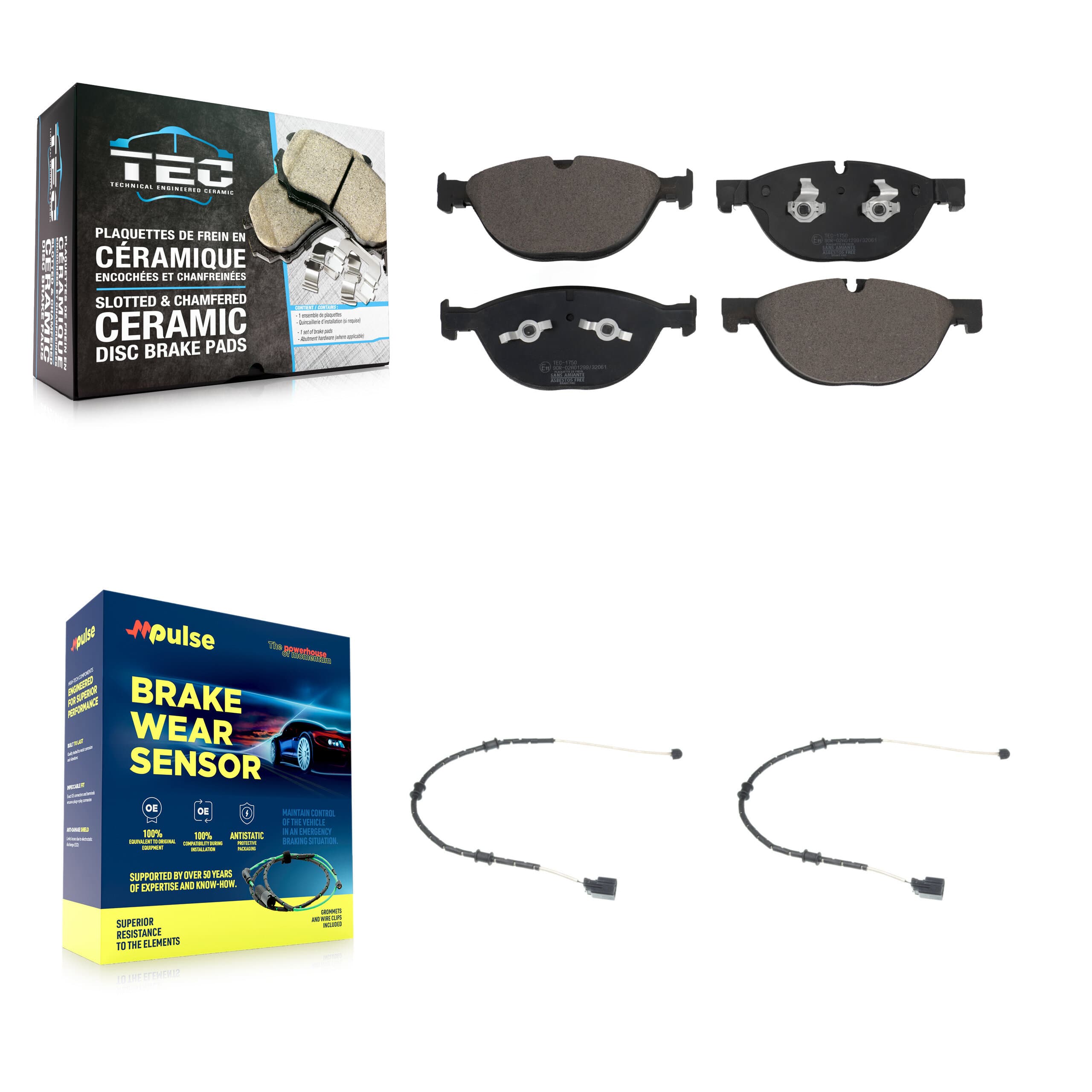 TEC - KTW-100891 - Front Disc Brake Pad Kits image 1