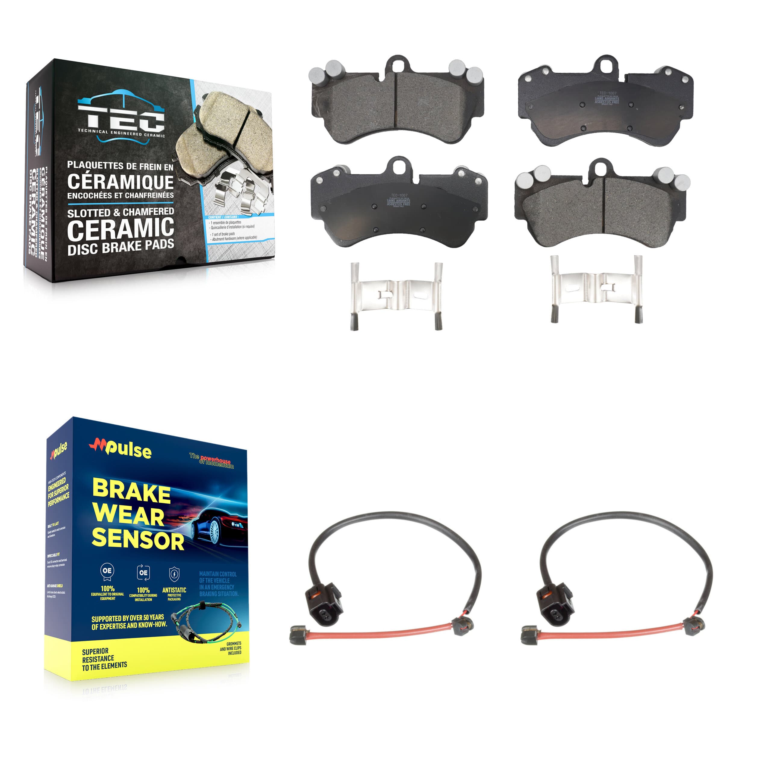 TEC - KTW-100939 - Front Disc Brake Pad Kits image 1