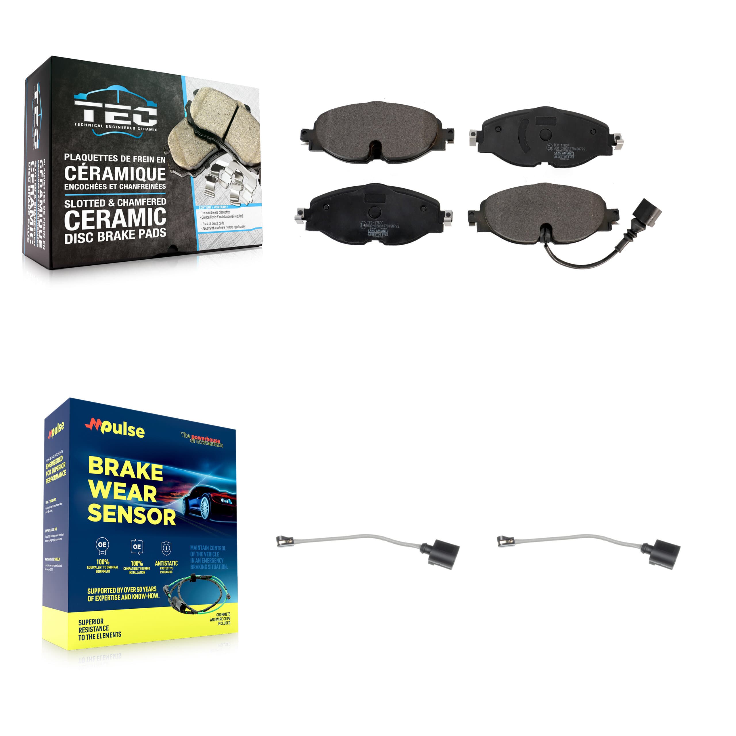 TEC - KTW-100965 - Front Disc Brake Pad Kits image 1