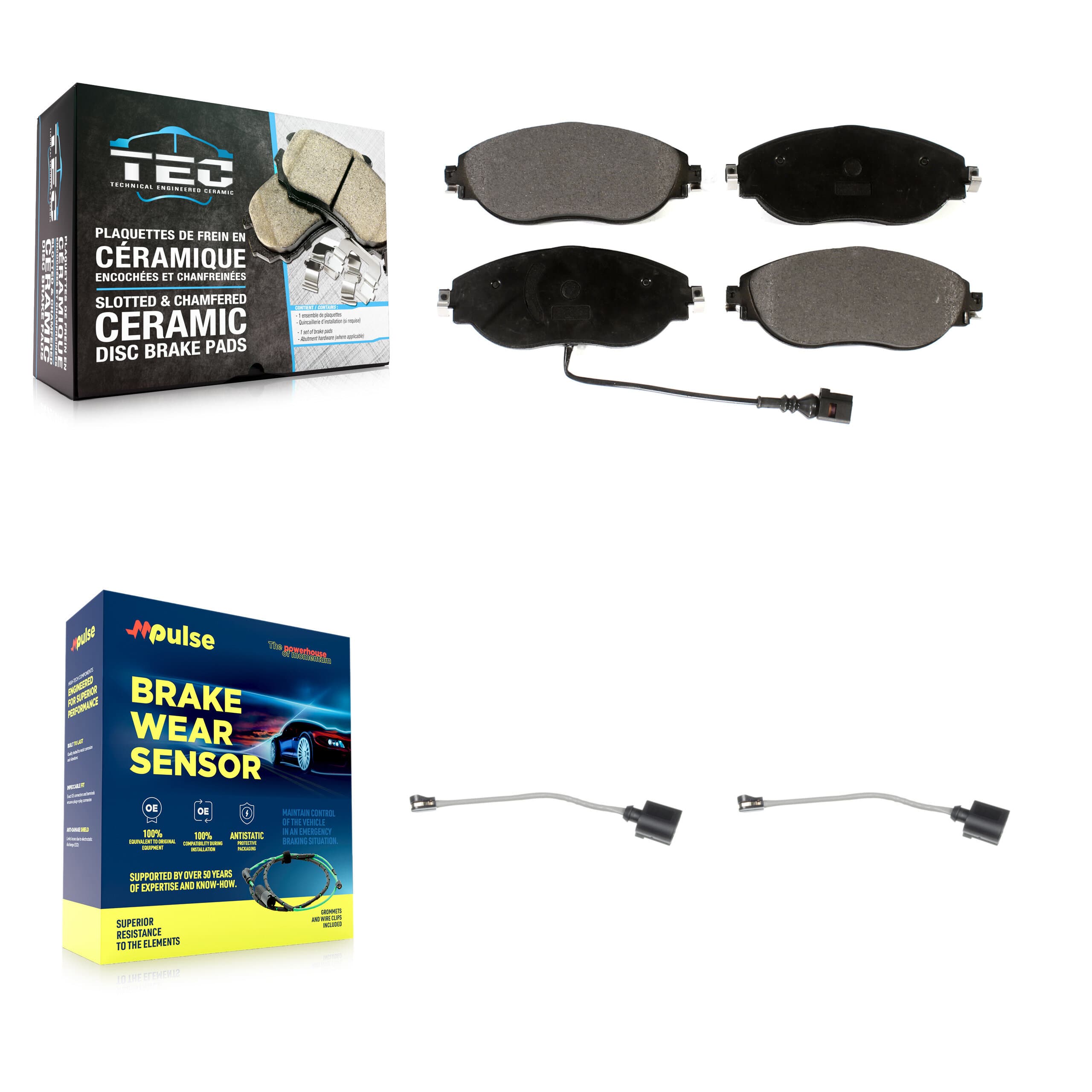 TEC - KTW-100966 - Front Disc Brake Pad Kits image 1