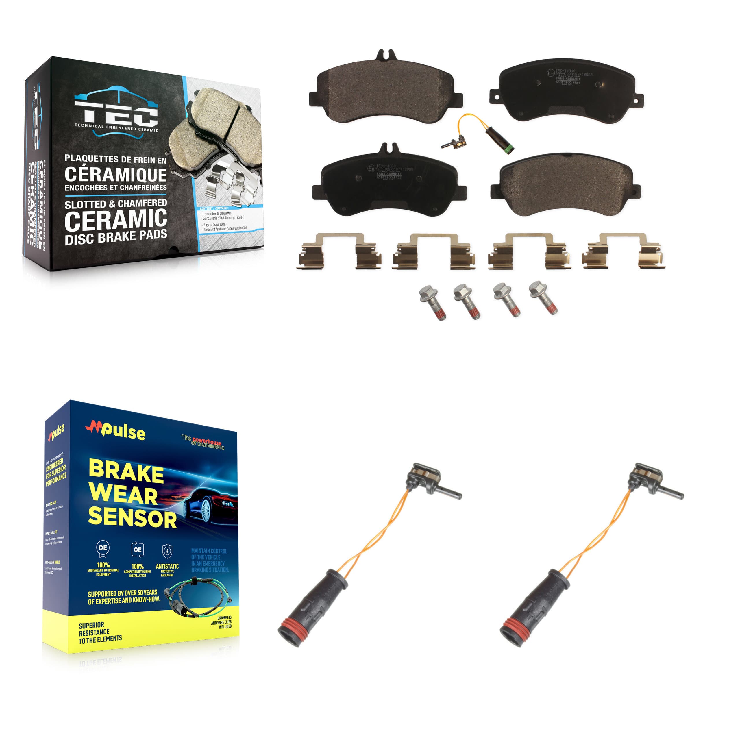 TEC - KTW-101007 - Front Disc Brake Pad Kits image 1