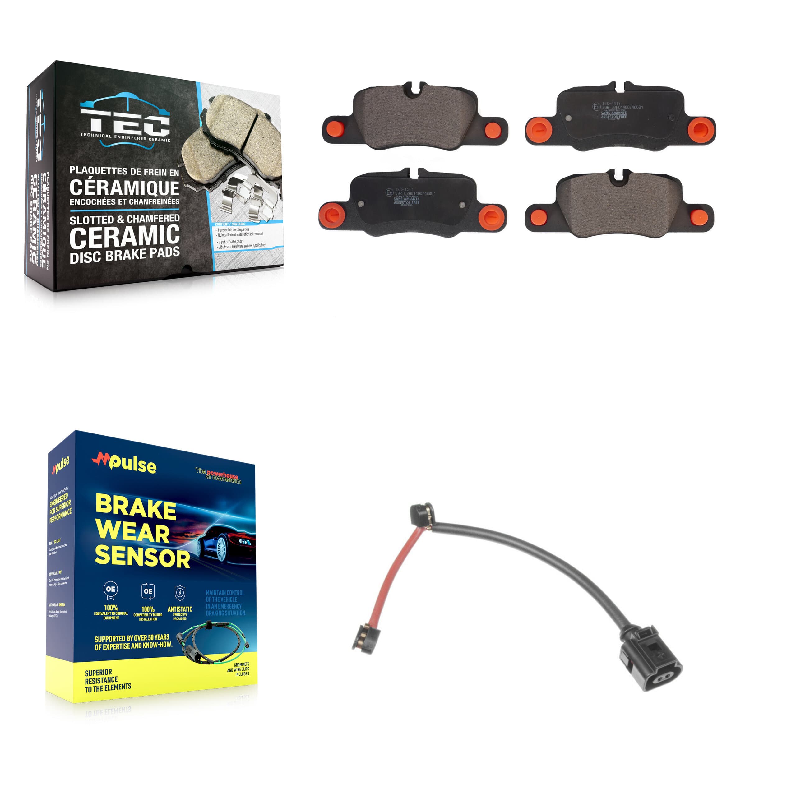 TEC - KTW-101157 - Rear Disc Brake Pad Kits image 1