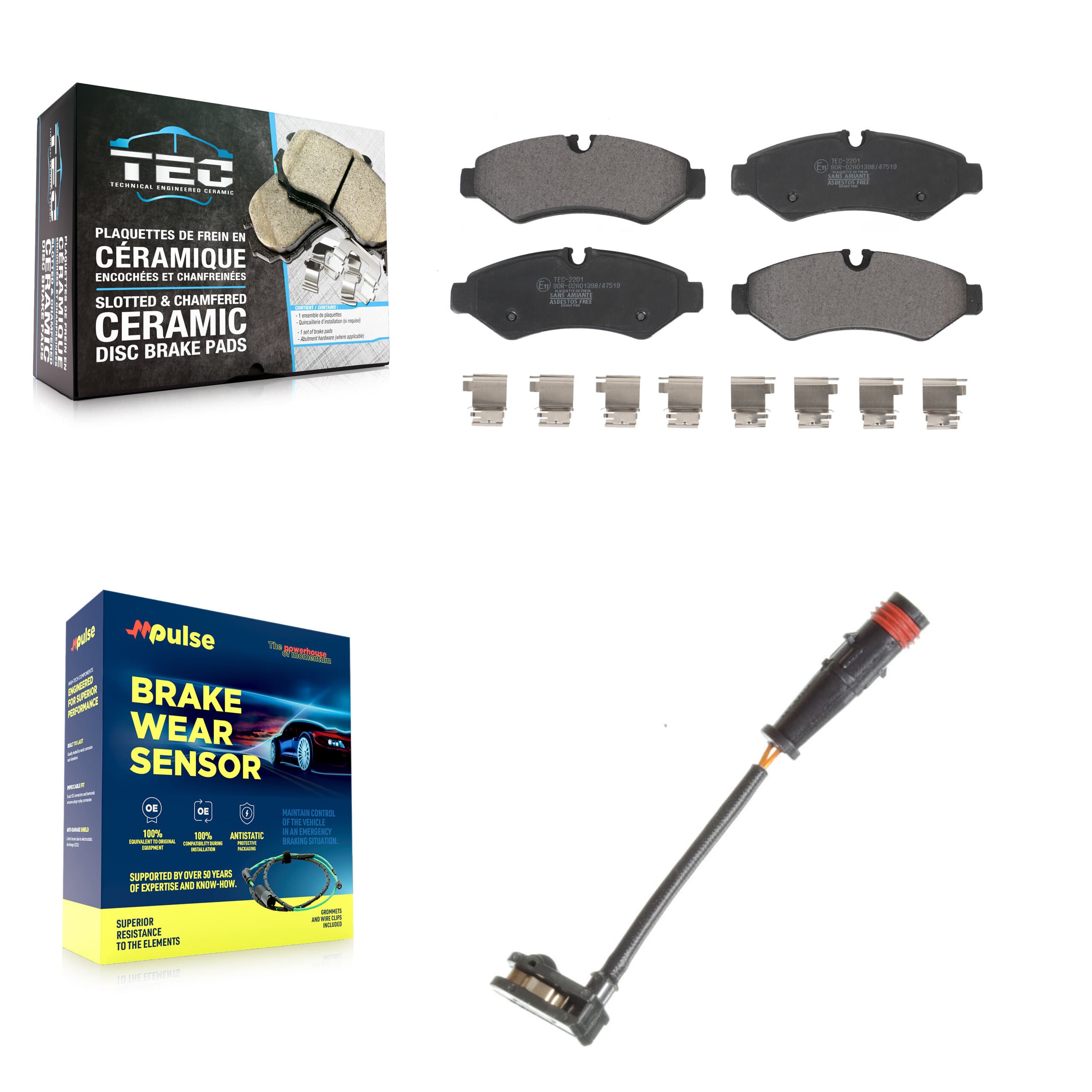 TEC - KTW-101172 - Rear Disc Brake Pad Kits image 1