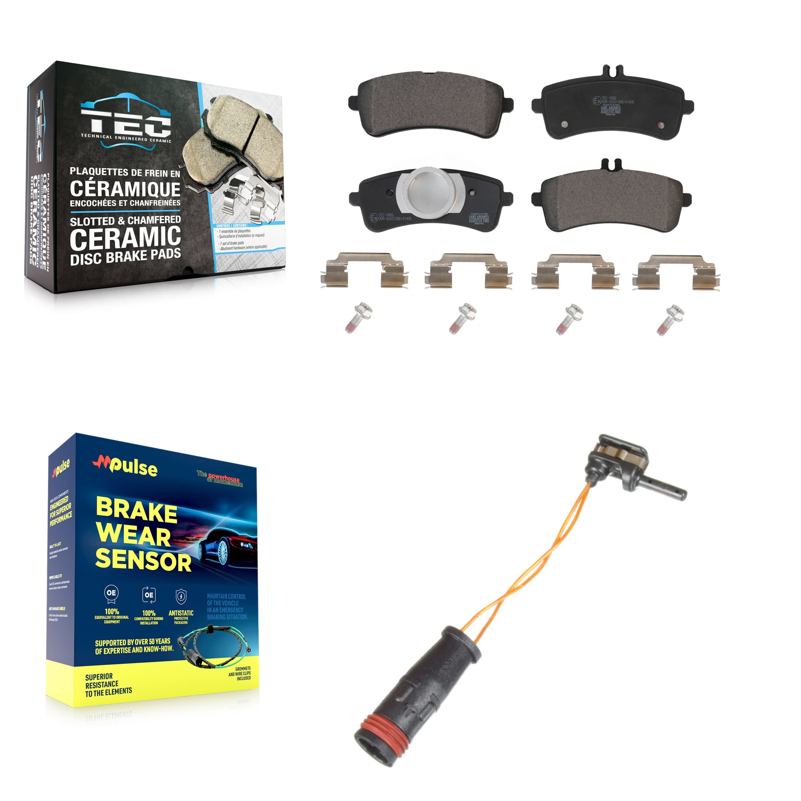 TEC - KTW-101189 - Rear Disc Brake Pad Kits image 1