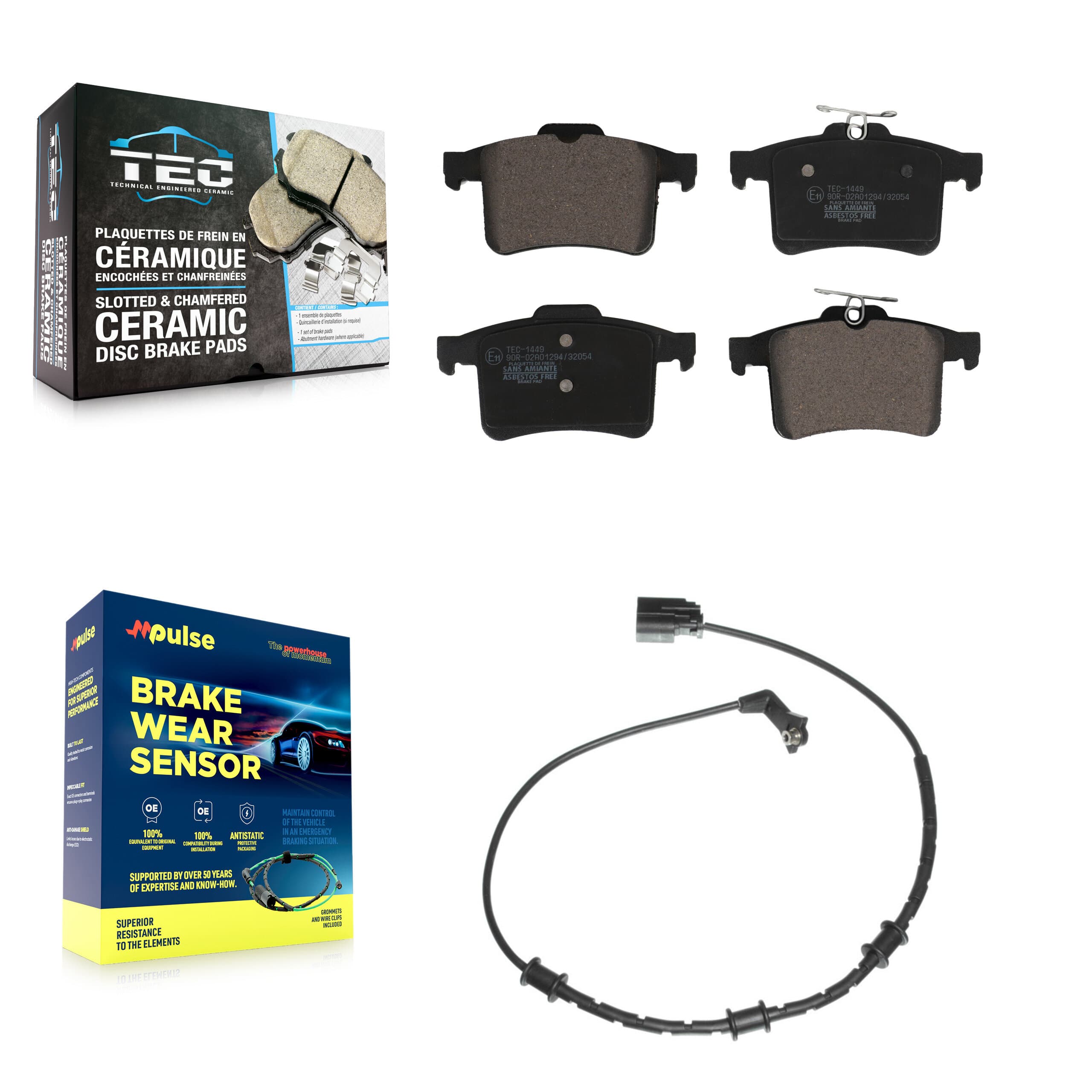 TEC - KTW-101205 - Rear Disc Brake Pad Kits image 1
