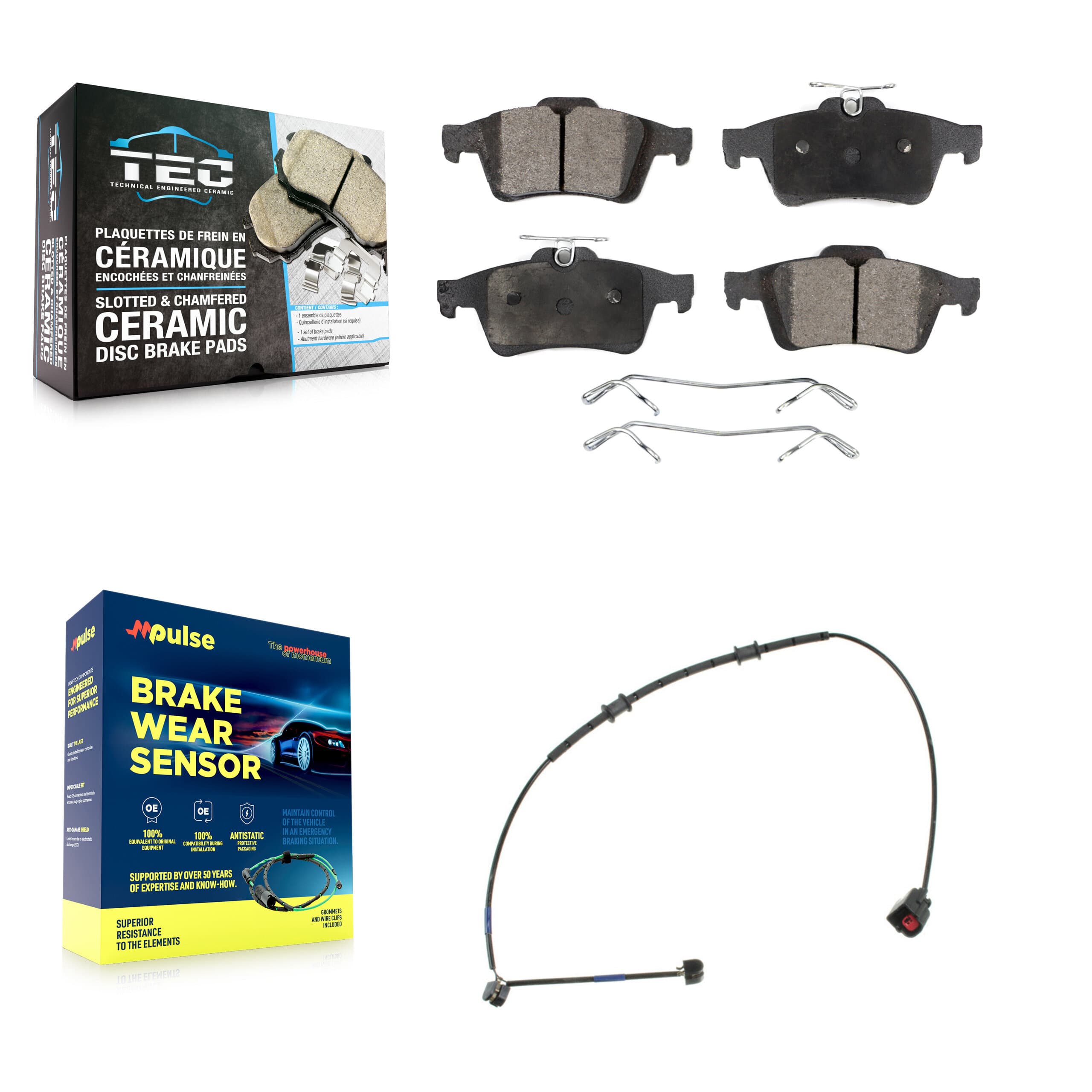 TEC - KTW-101210 - Rear Disc Brake Pad Kits image 1