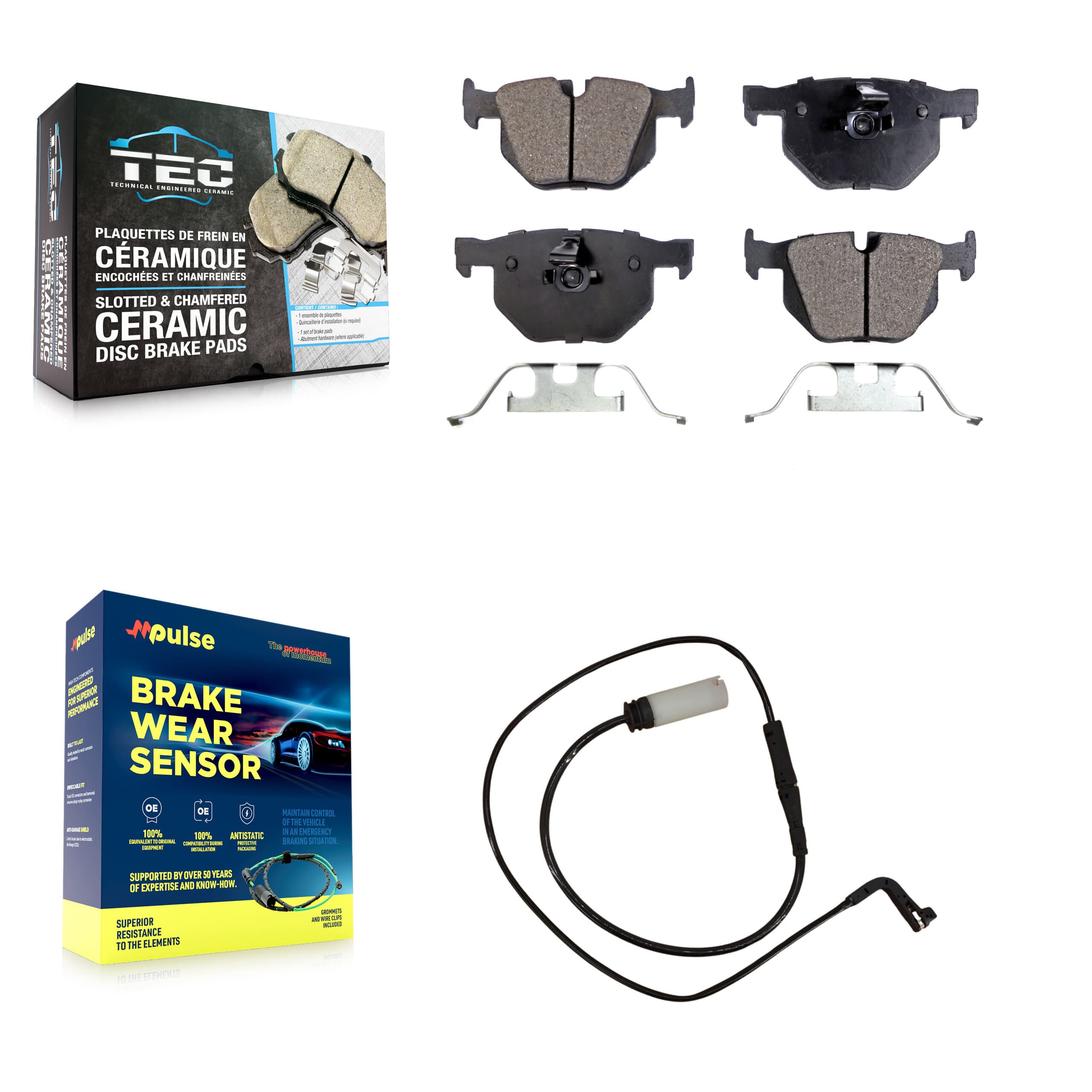 TEC - KTW-101233 - Rear Disc Brake Pad Kits image 1