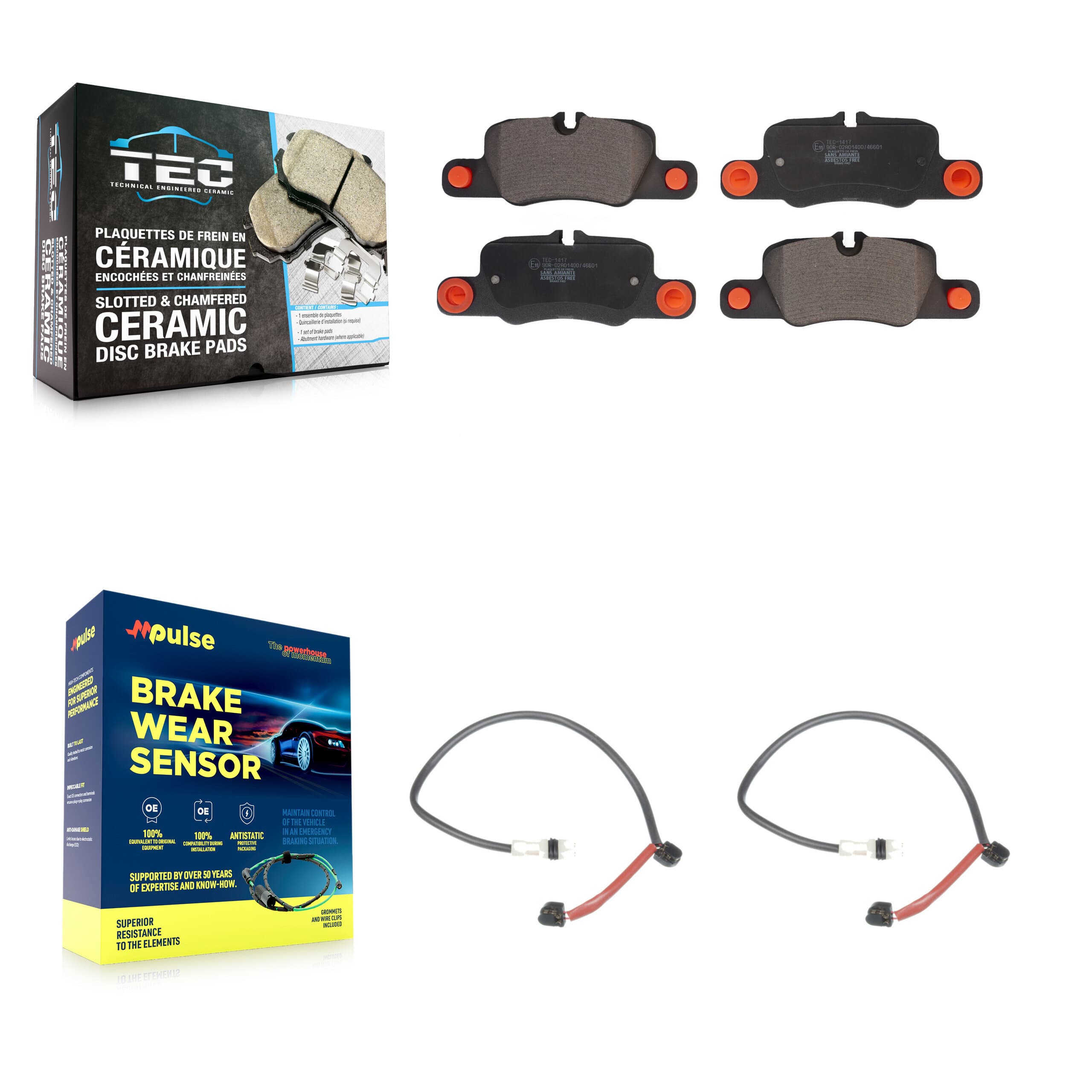 TEC - KTW-101340 - Rear Disc Brake Pad Kits image 1