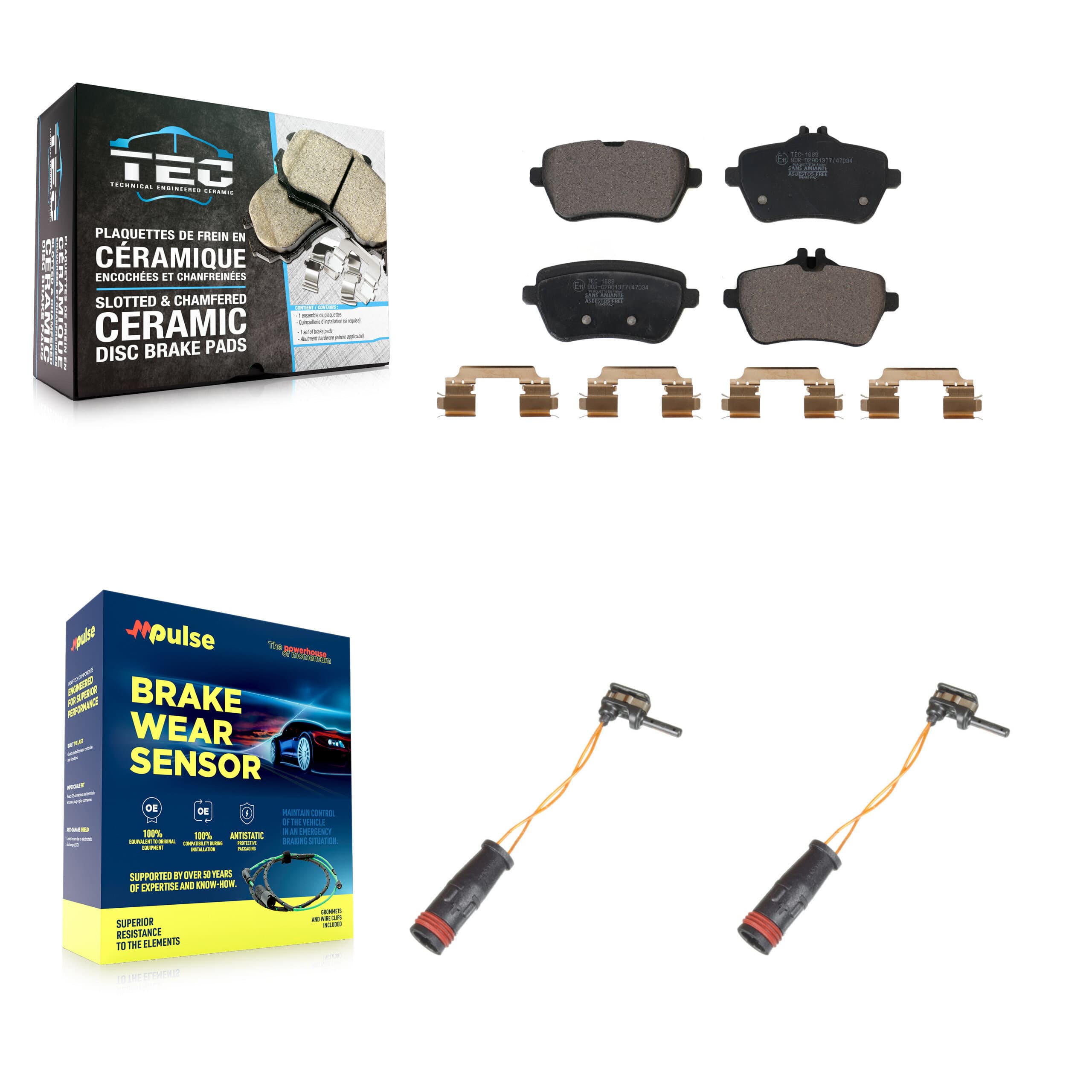 TEC - KTW-101347 - Rear Disc Brake Pad Kits image 1