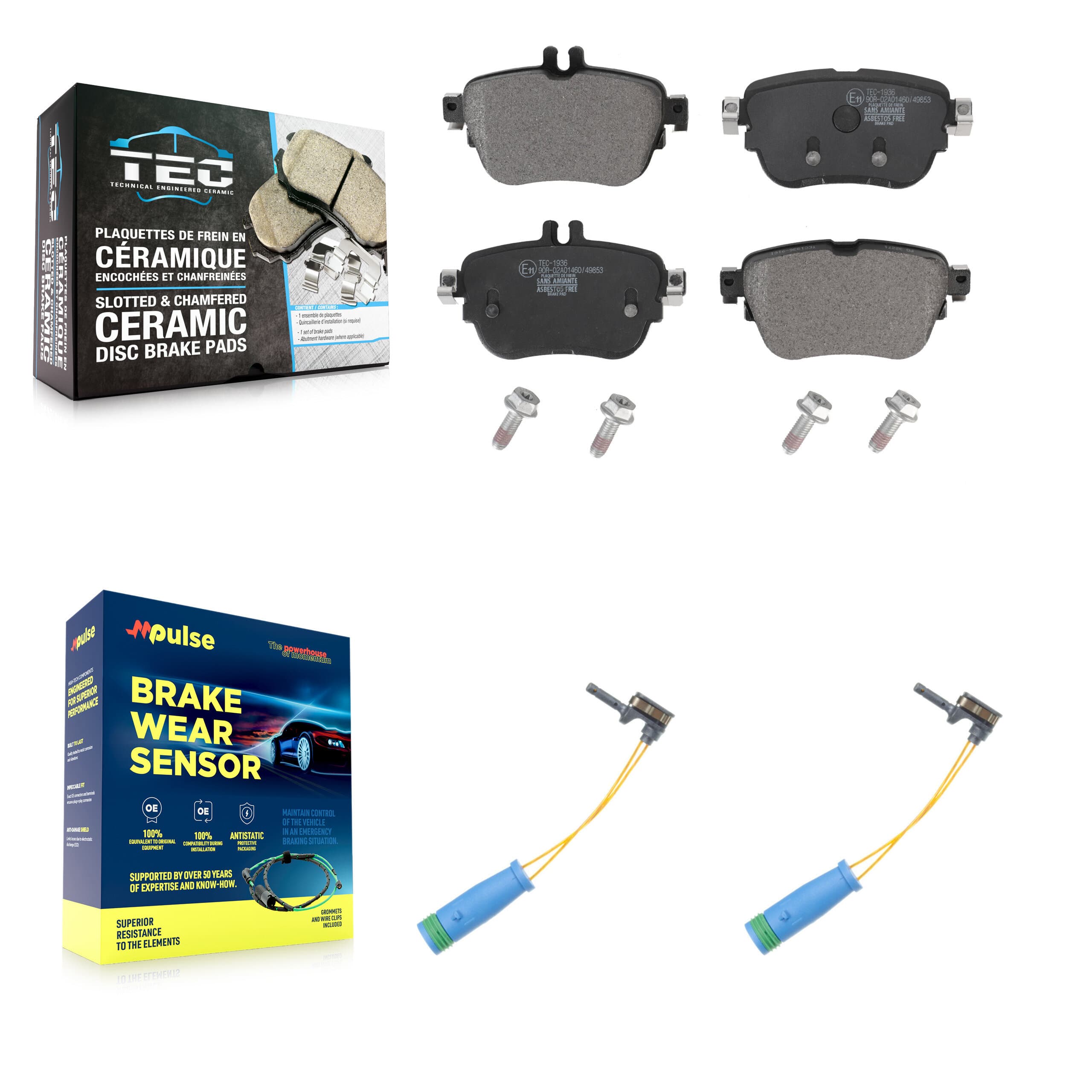TEC - KTW-101388 - Rear Disc Brake Pad Kits image 1