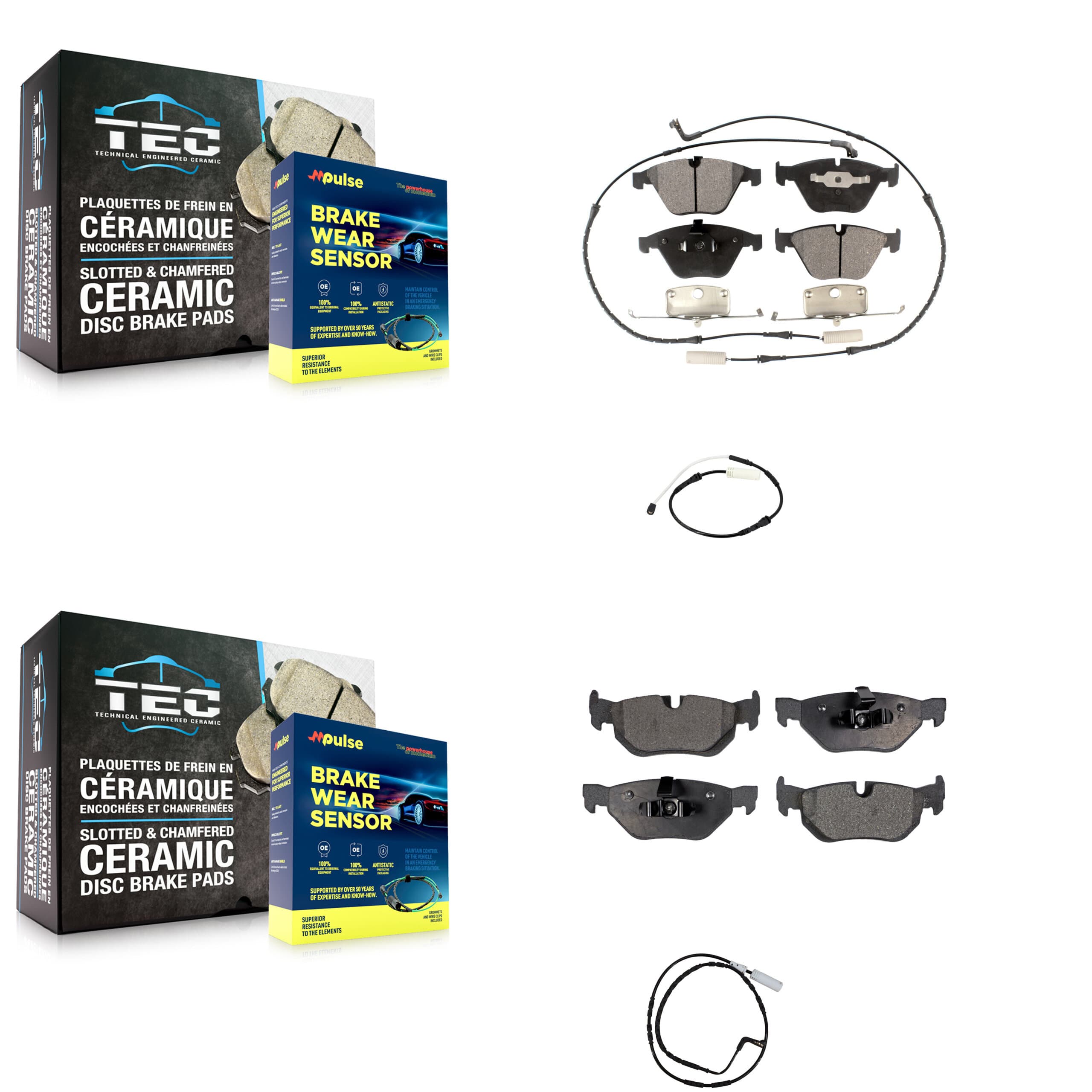 TEC - KTW-101418 - Front and Rear Disc Brake Pad Kits image 1