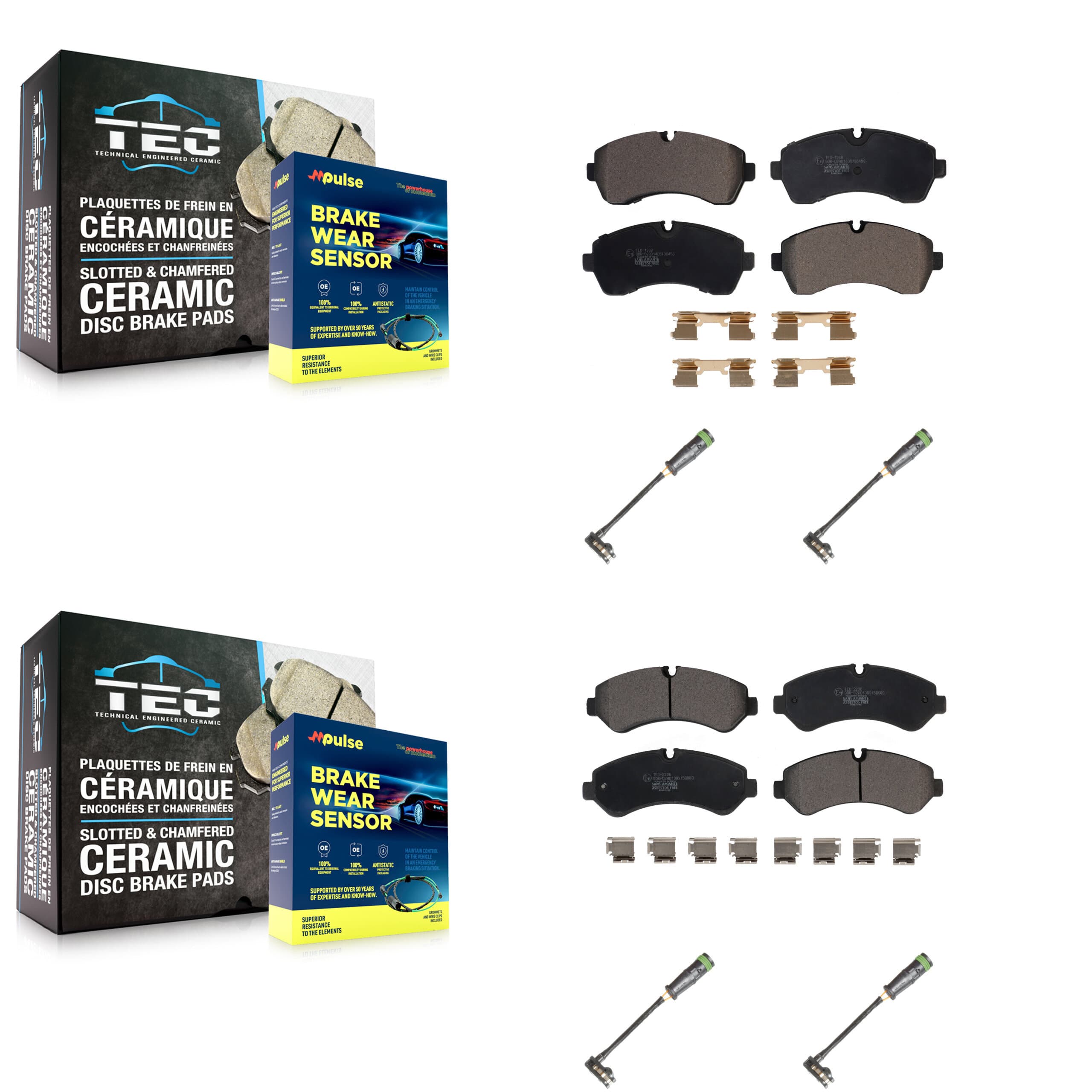 TEC - KTW-101464 - Front and Rear Disc Brake Pad Kits image 1