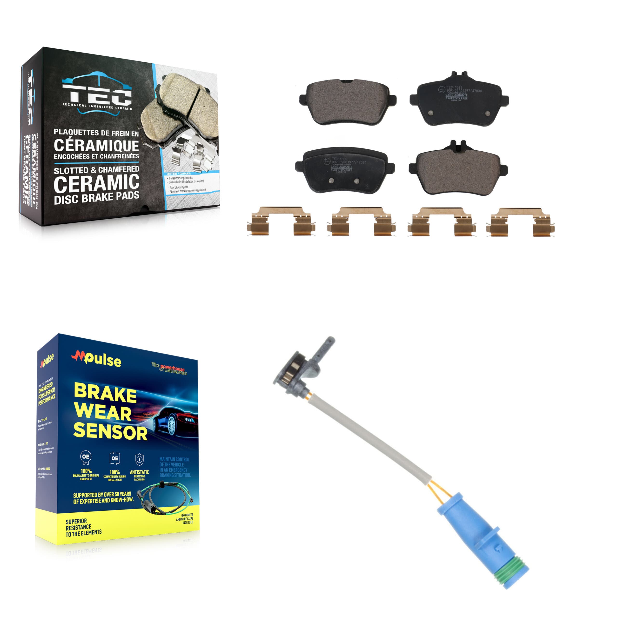 TEC - KTW-101498 - Rear Disc Brake Pad Kits image 1