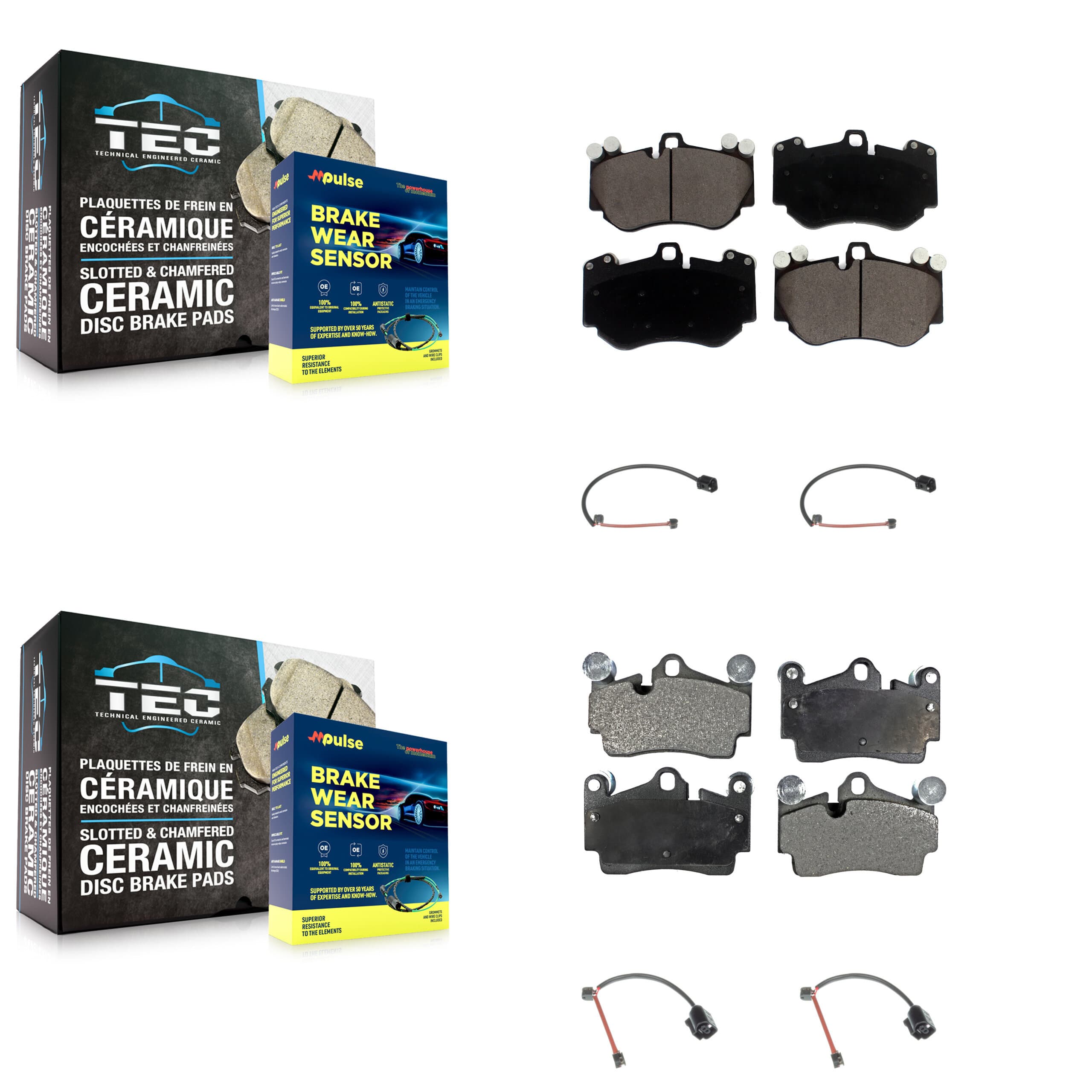 TEC - KTW-101520 - Front and Rear Disc Brake Pad Kits image 1