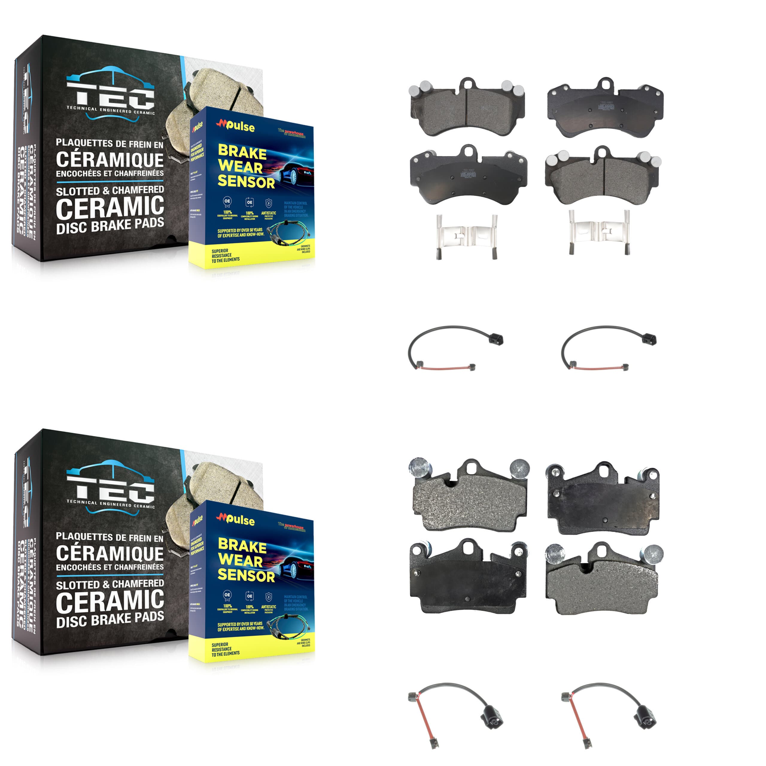 TEC - KTW-101521 - Front and Rear Disc Brake Pad Kits image 1