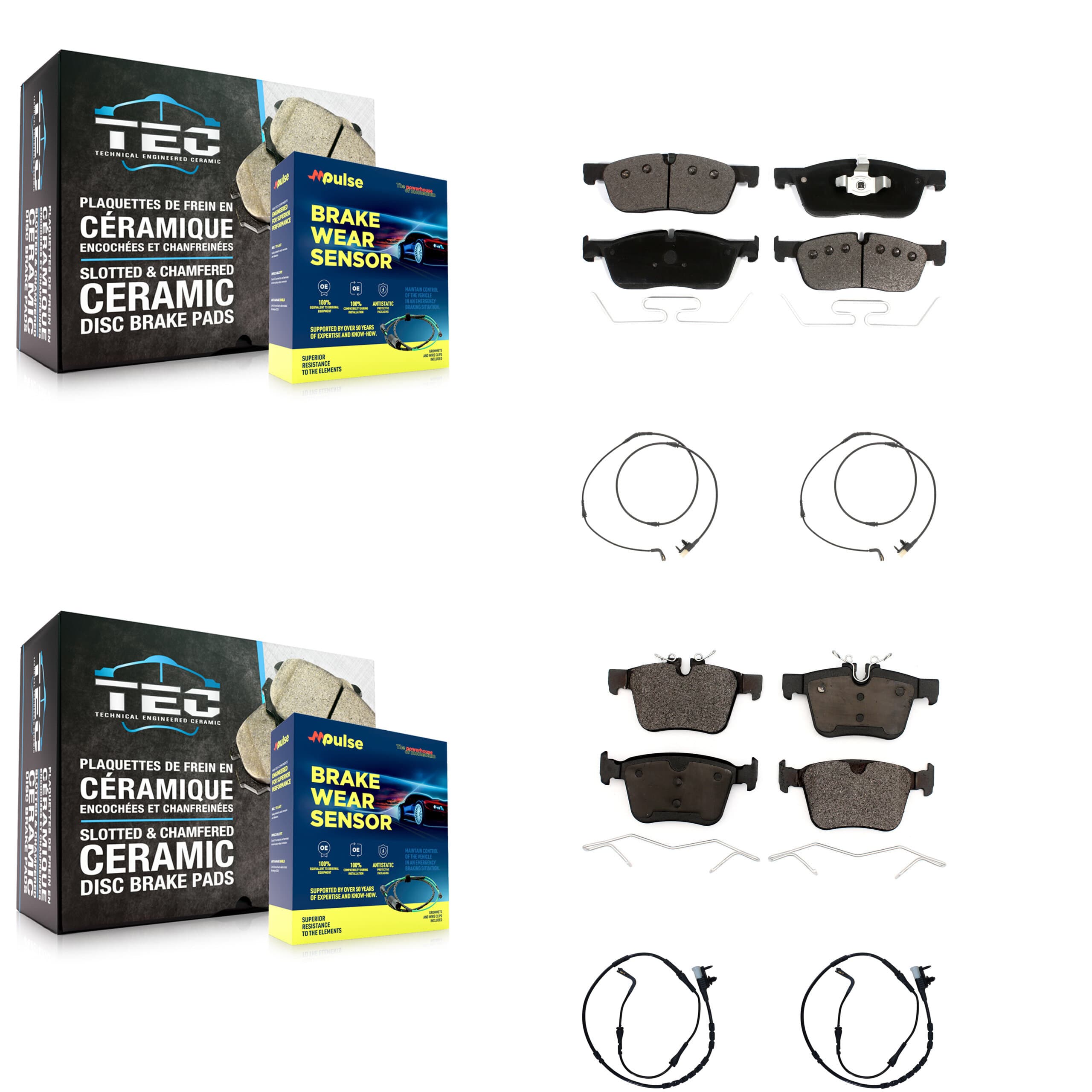 TEC - KTW-101524 - Front and Rear Disc Brake Pad Kits image 1