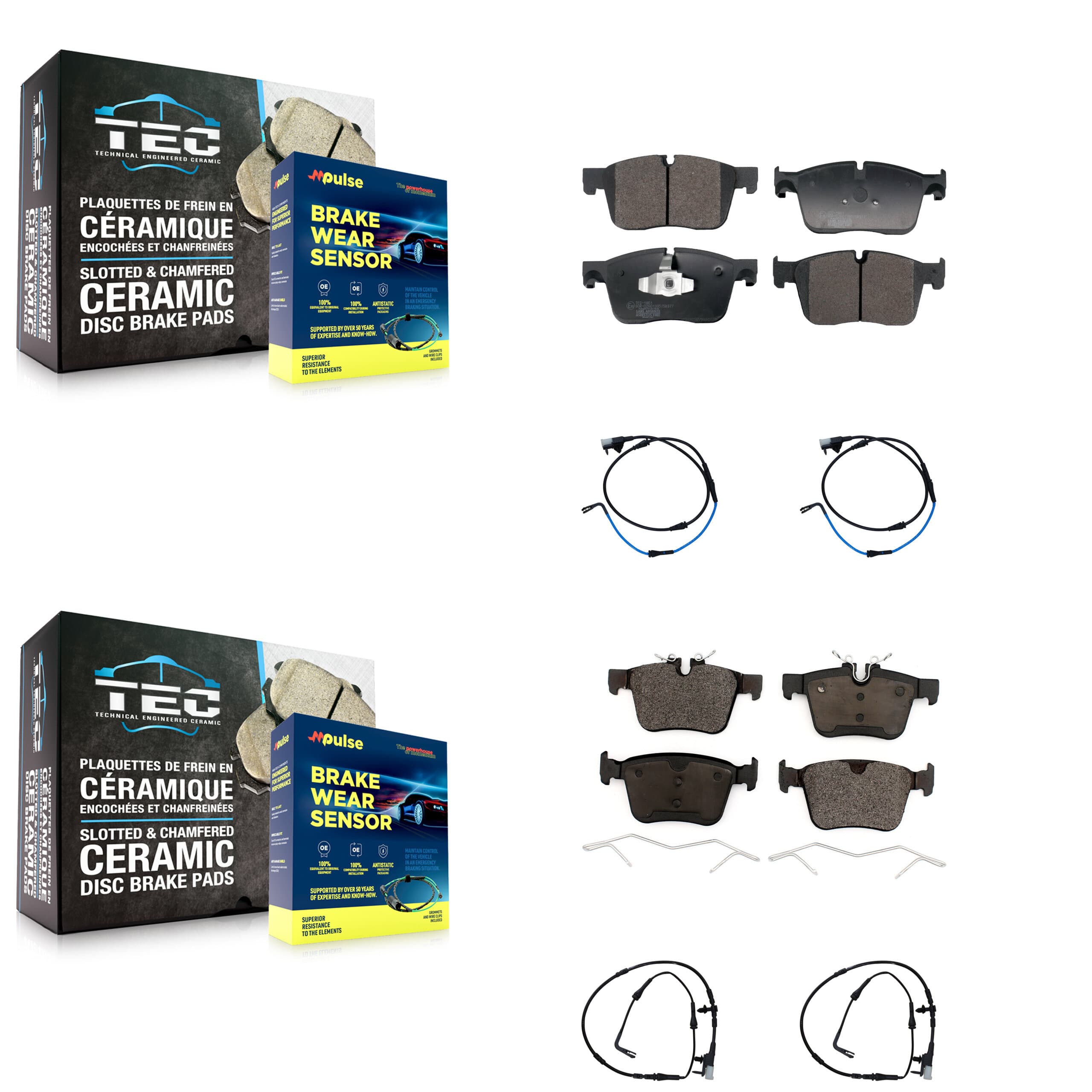 TEC - KTW-101527 - Front and Rear Disc Brake Pad Kits image 1