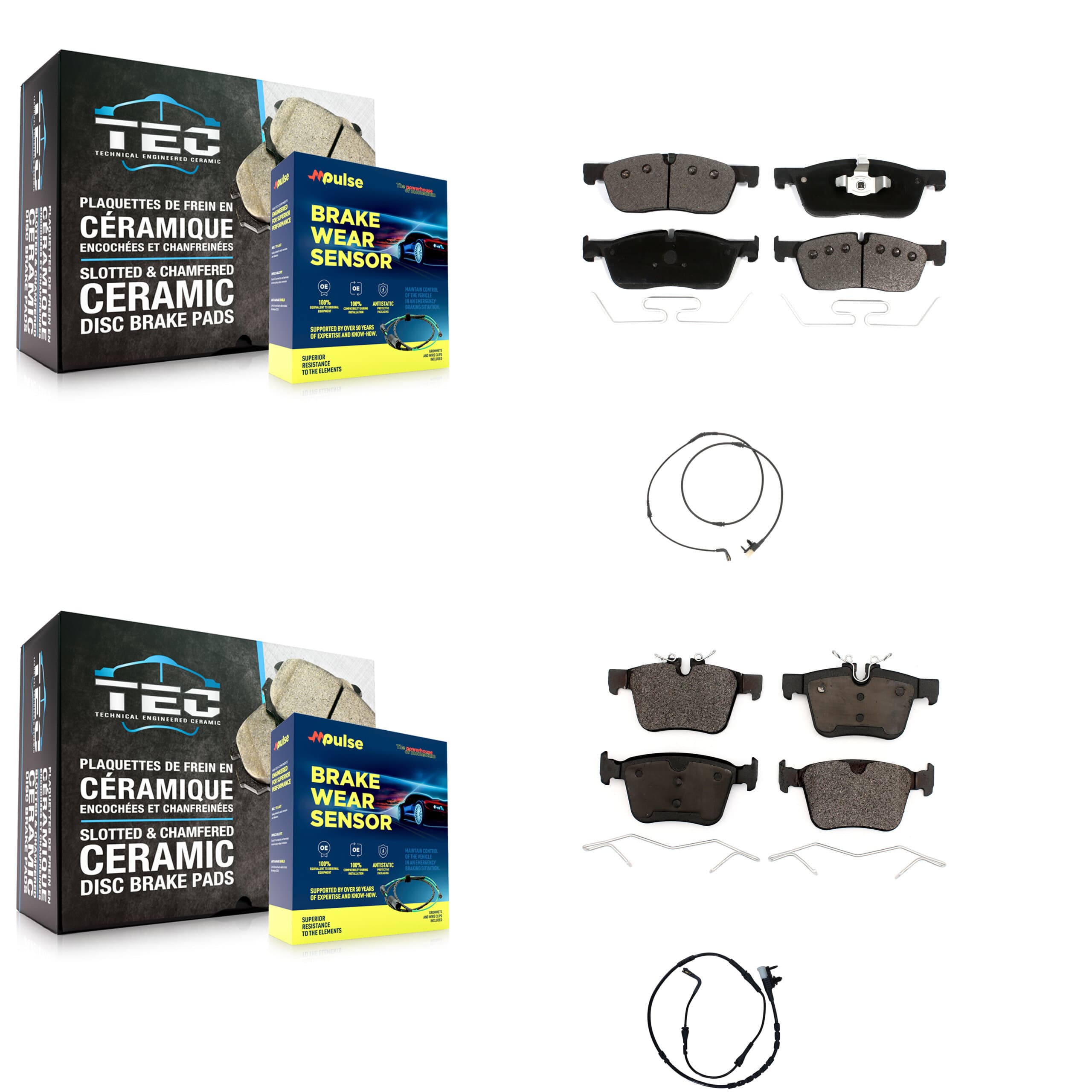 TEC - KTW-101539 - Front and Rear Disc Brake Pad Kits image 1