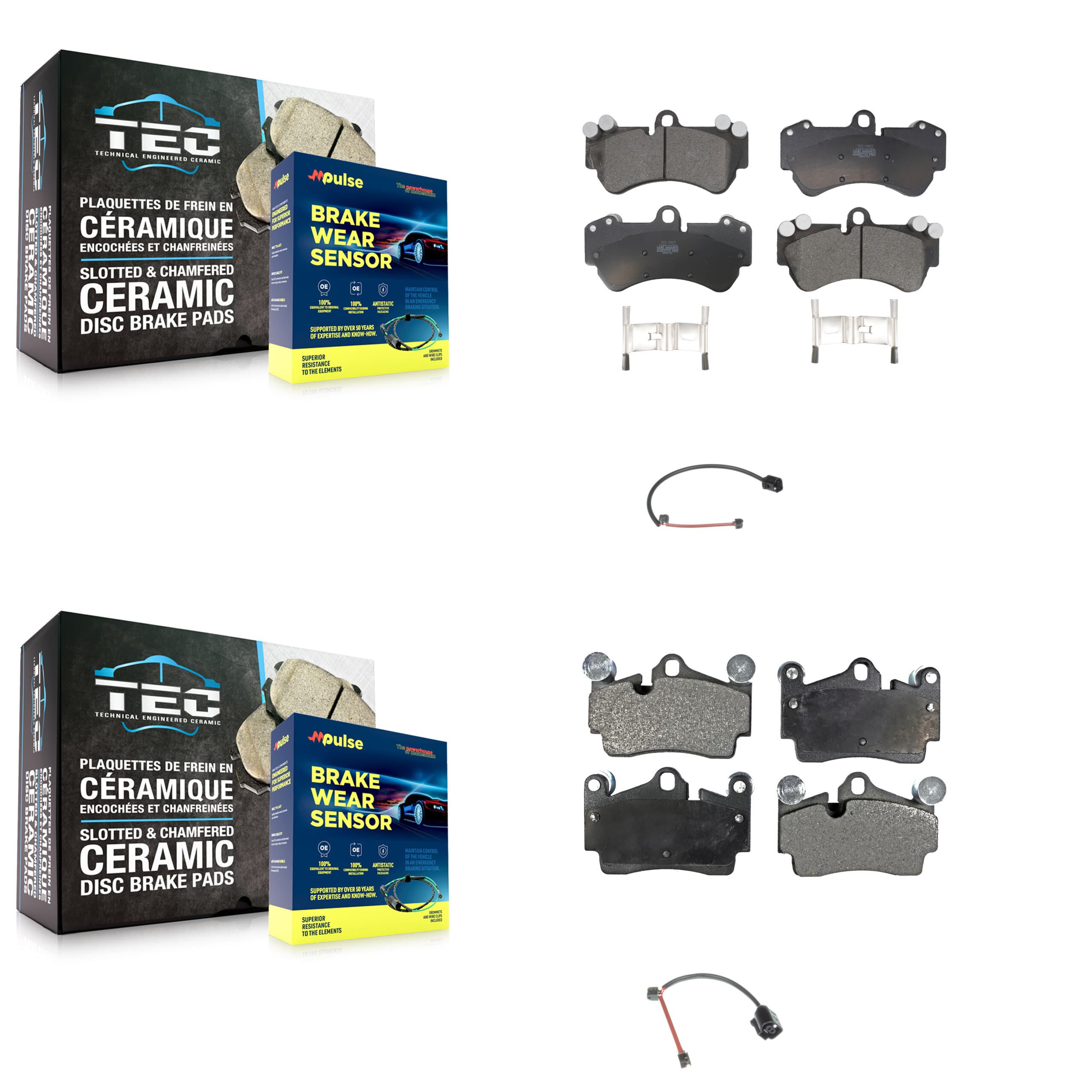 TEC - KTW-101544 - Front and Rear Disc Brake Pad Kits image 1