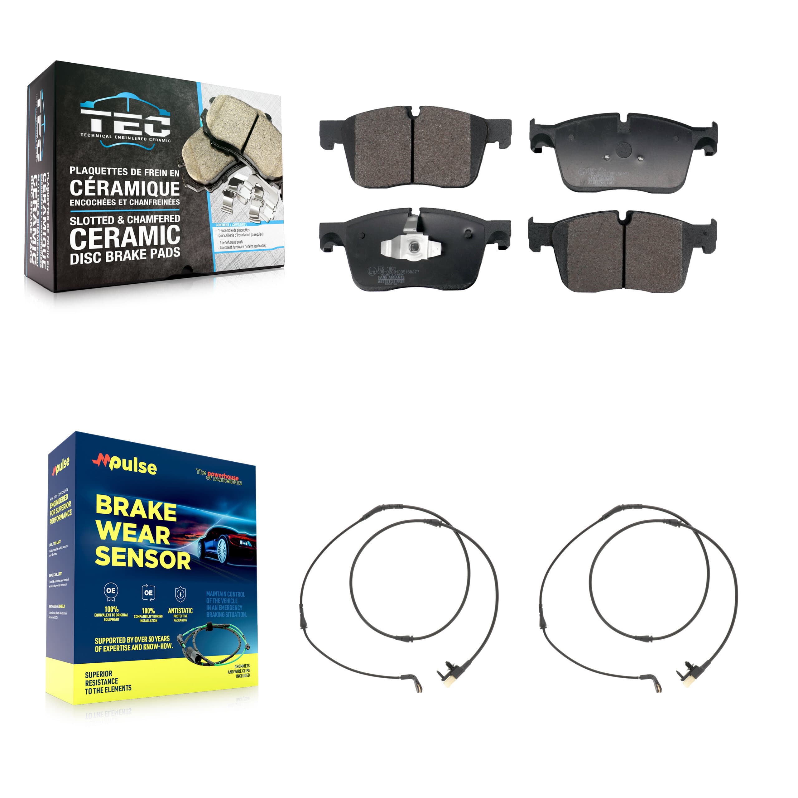 TEC - KTW-101558 - Front Disc Brake Pad Kits image 1