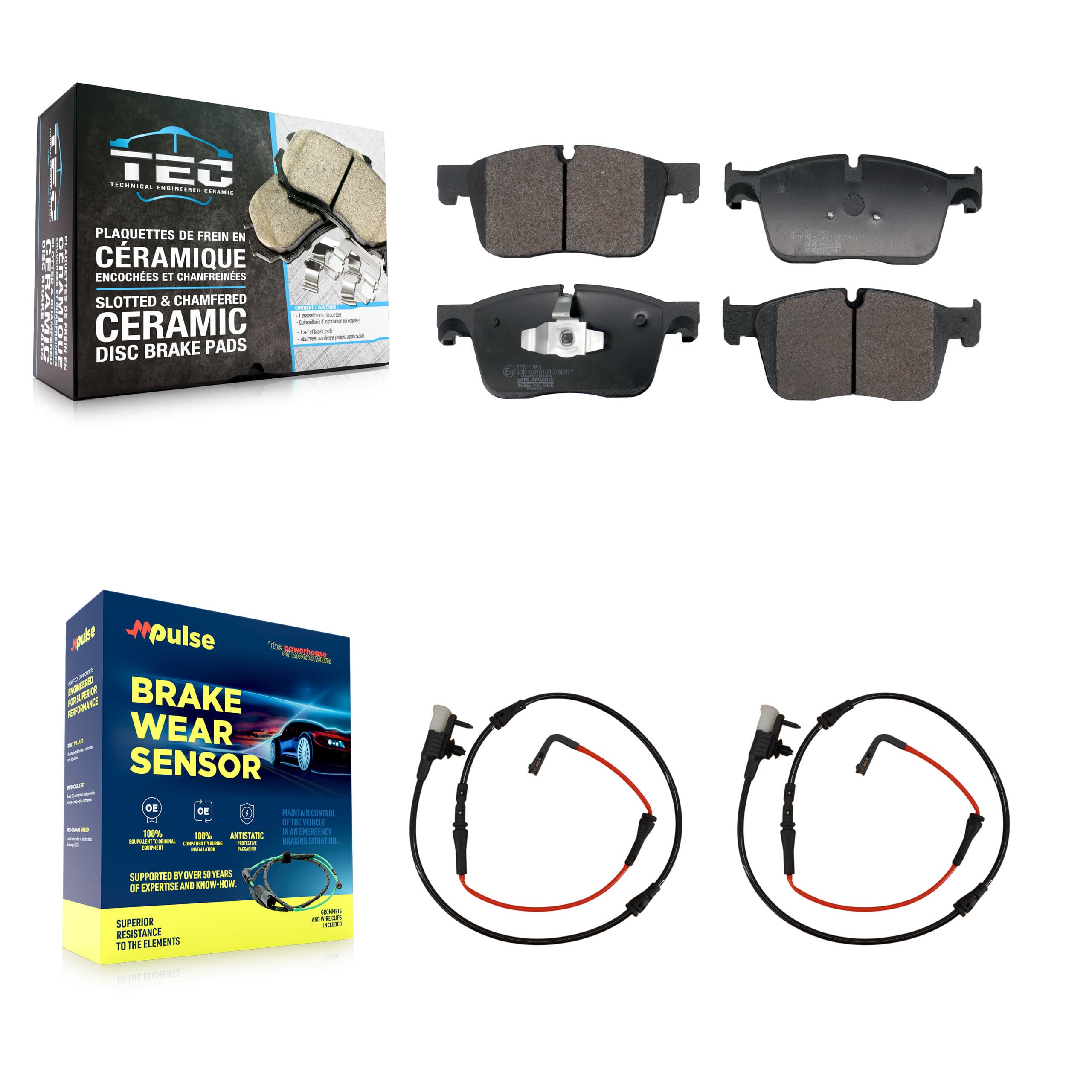 TEC - KTW-101562 - Front Disc Brake Pad Kits image 1