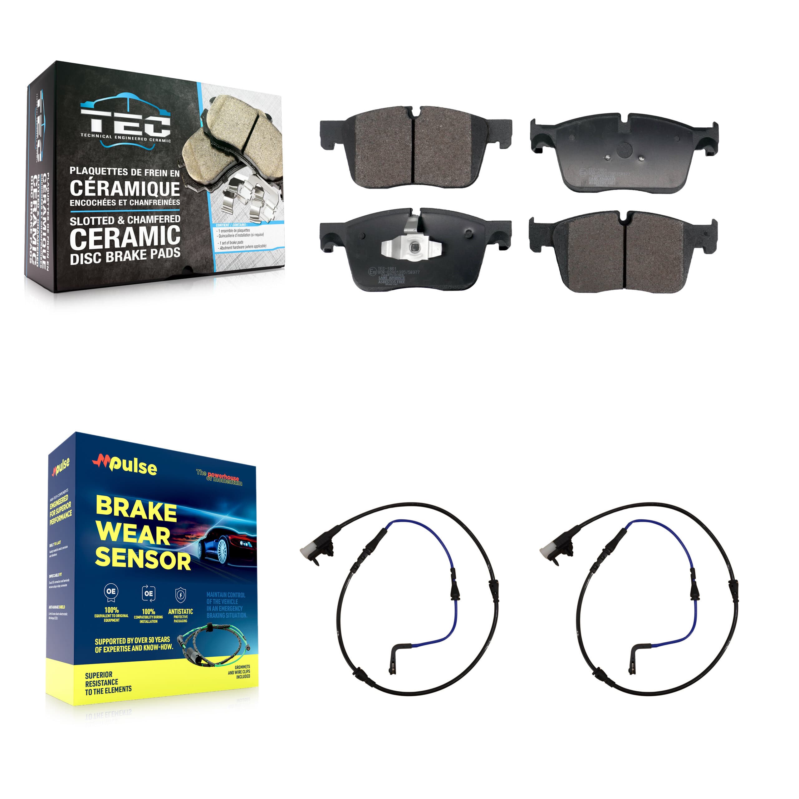 TEC - KTW-101563 - Front Disc Brake Pad Kits image 1