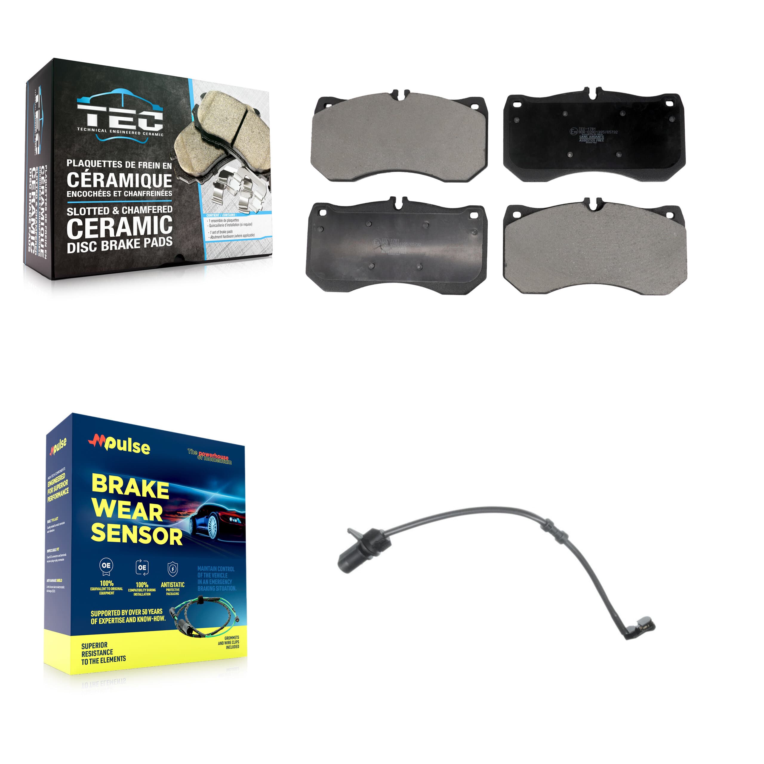 TEC - KTW-101573 - Front Disc Brake Pad Kits image 1