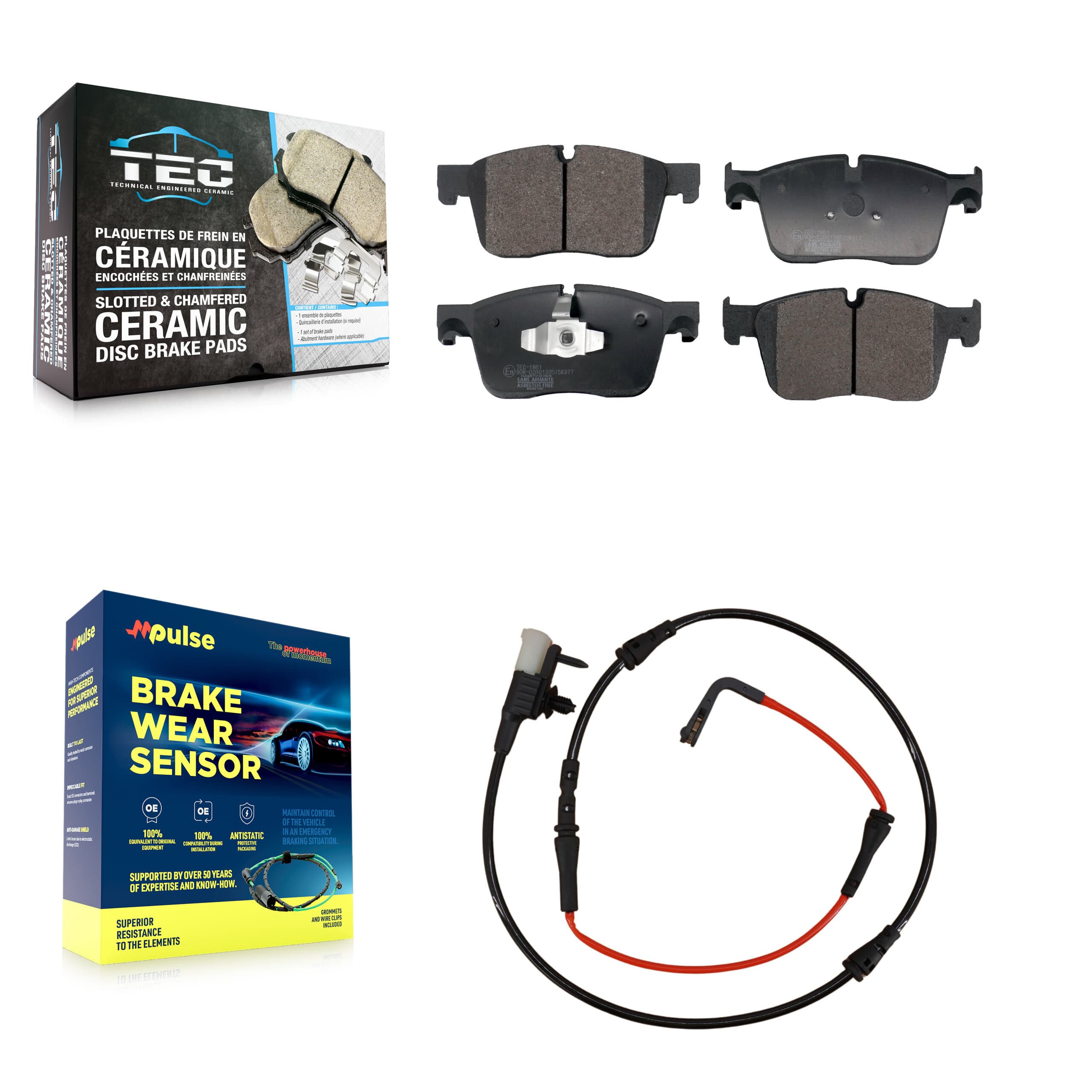 TEC - KTW-101582 - Front Disc Brake Pad Kits image 1