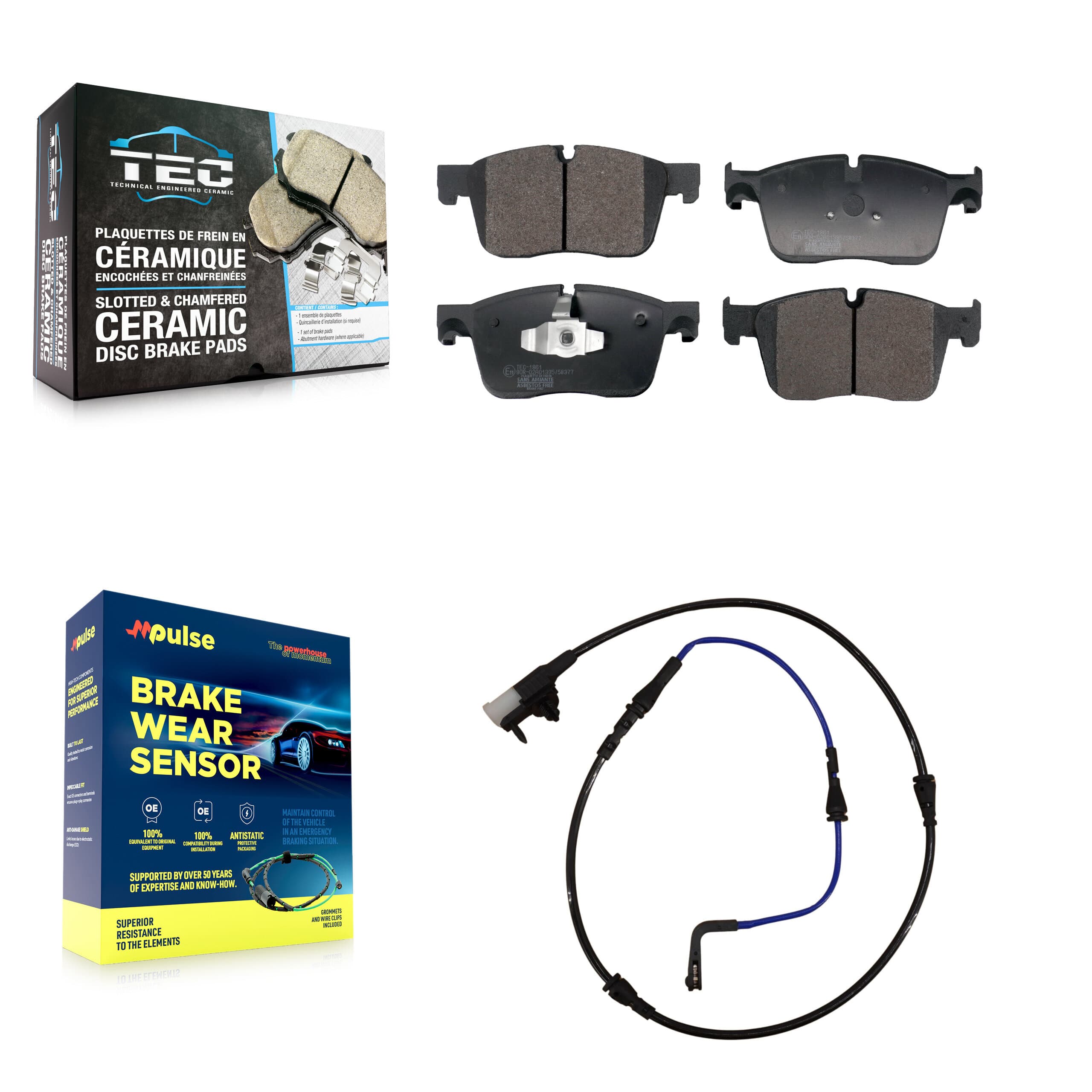 TEC - KTW-101583 - Front Disc Brake Pad Kits image 1