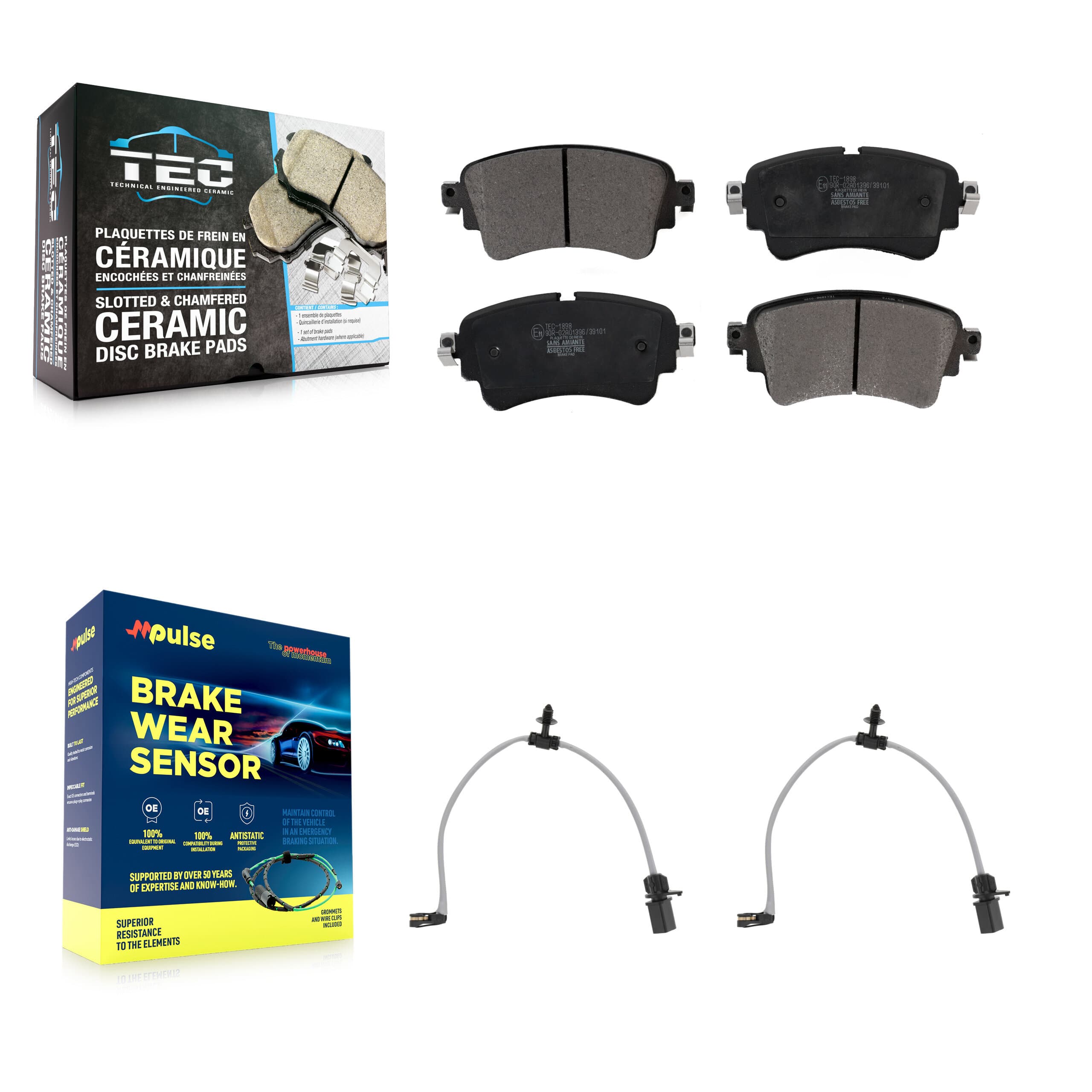 TEC - KTW-101591 - Rear Disc Brake Pad Kits image 1