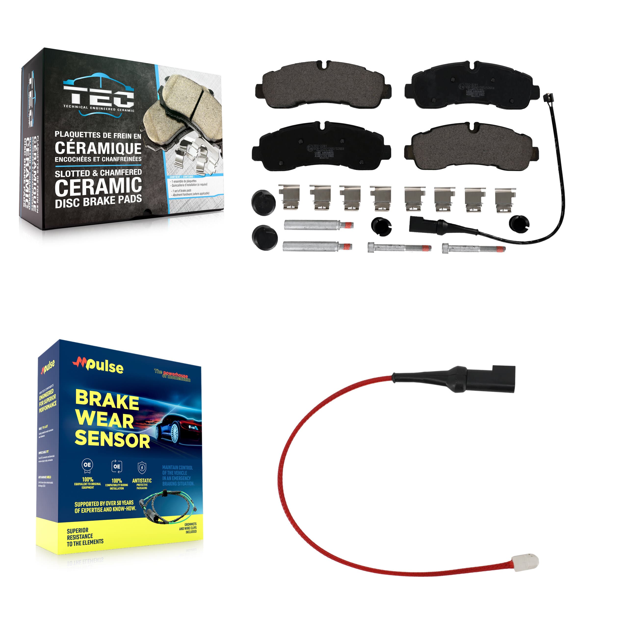 TEC - KTW-101600 - Rear Disc Brake Pad Kits image 1