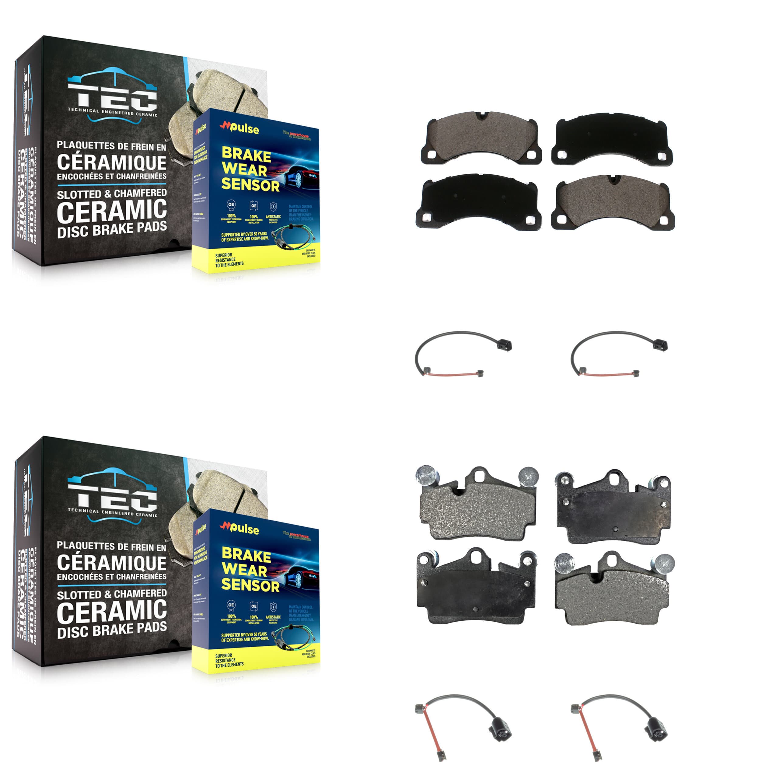 TEC - KTW-101612 - Front and Rear Disc Brake Pad Kits image 1