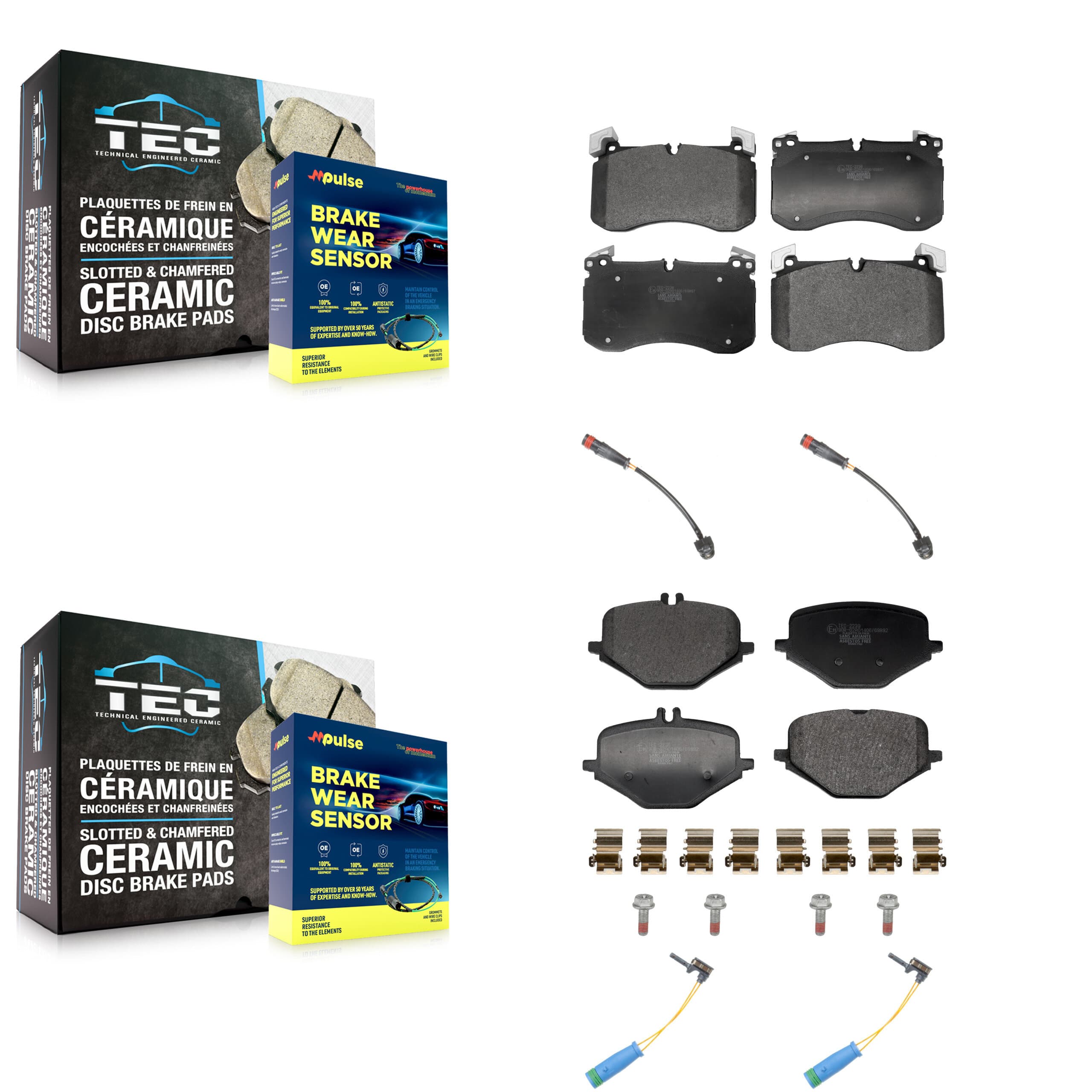 TEC - KTW-101614 - Front and Rear Disc Brake Pad Kits image 1