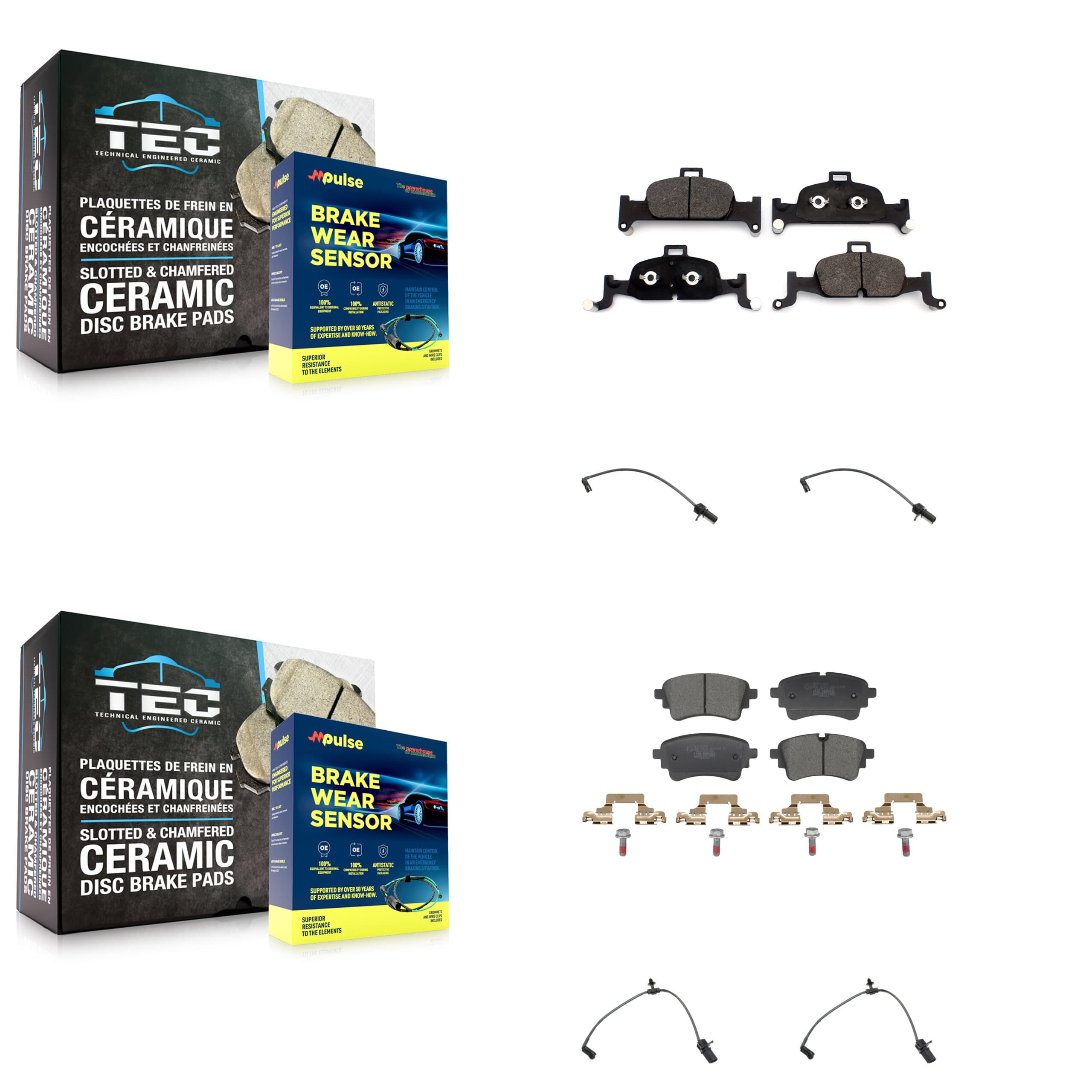 TEC - KTW-101632 - Front and Rear Disc Brake Pad Kits image 1