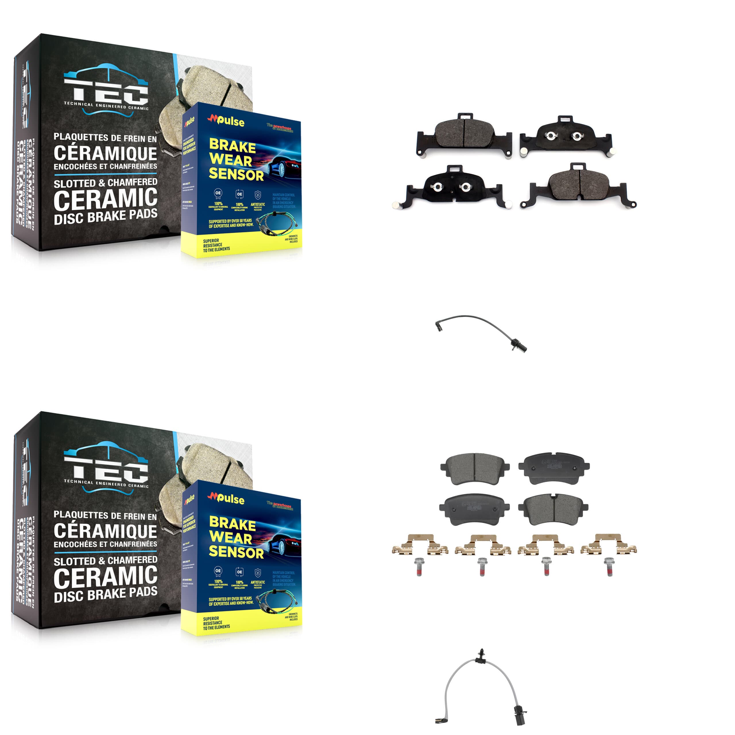 TEC - KTW-101651 - Front and Rear Disc Brake Pad Kits image 1