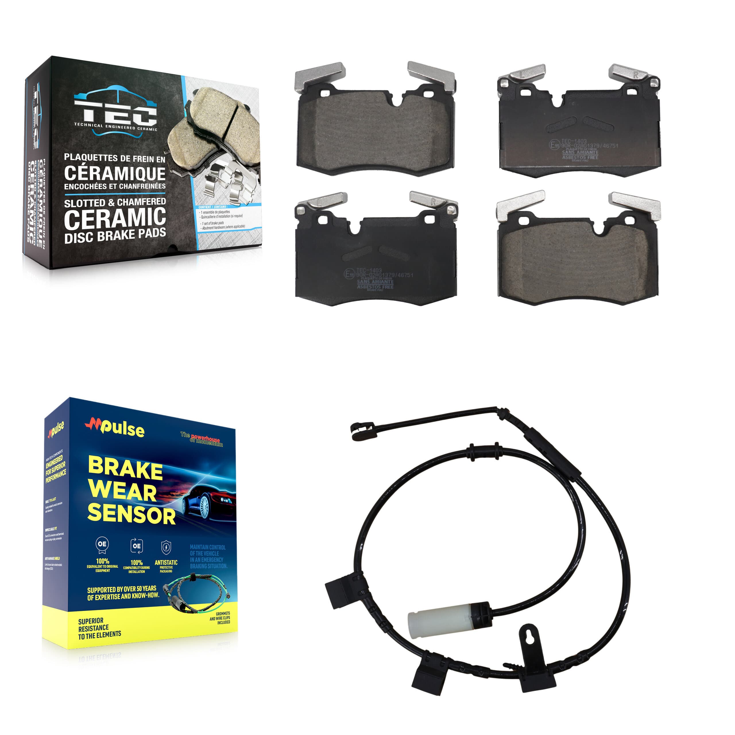 TEC - KTW-101700 - Front Disc Brake Pad Kits image 1
