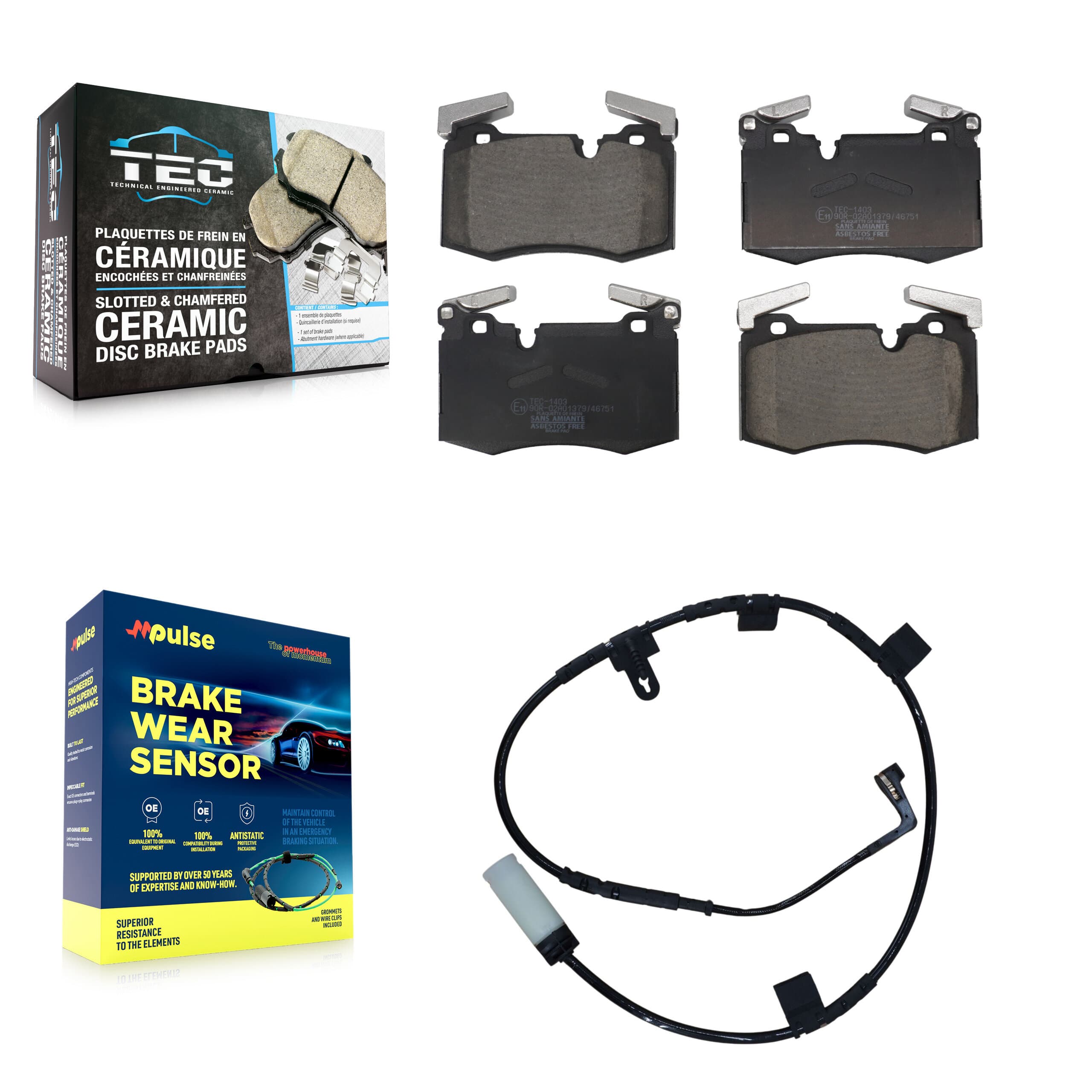 TEC - KTW-101701 - Front Disc Brake Pad Kits image 1