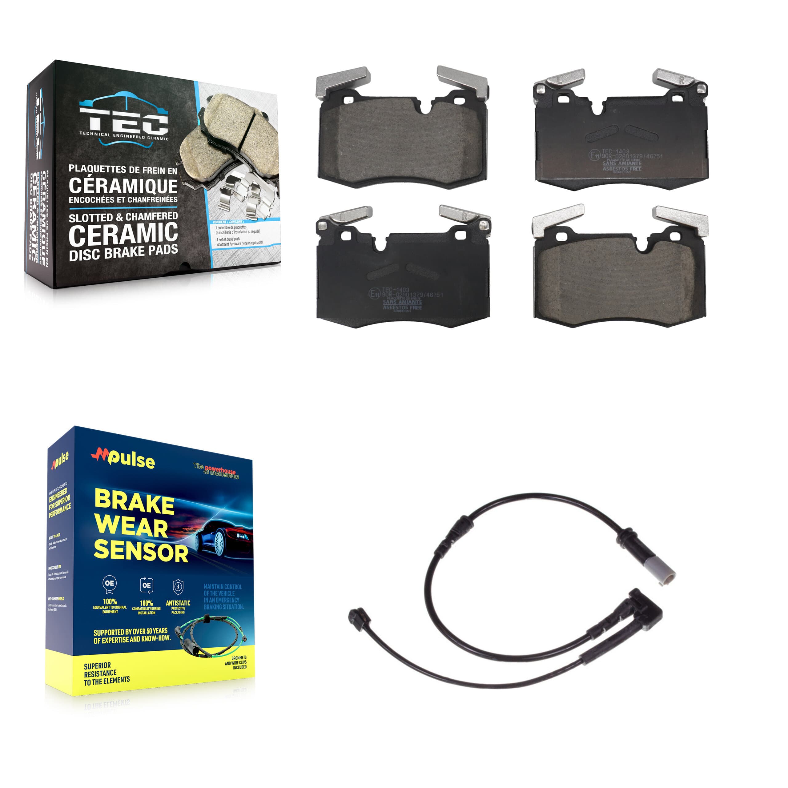 TEC - KTW-101702 - Front Disc Brake Pad Kits image 1