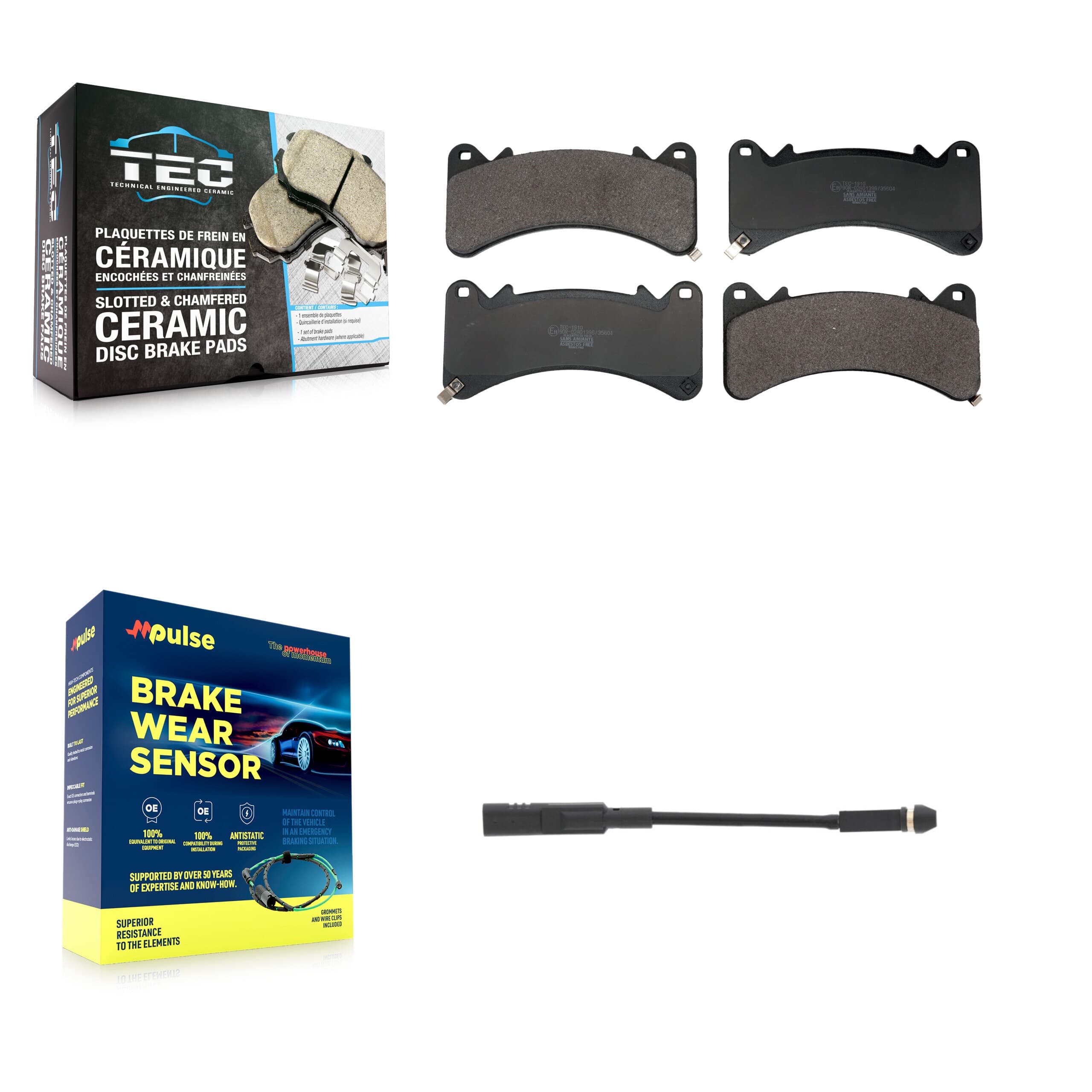 TEC - KTW-101706 - Front Disc Brake Pad Kits image 1