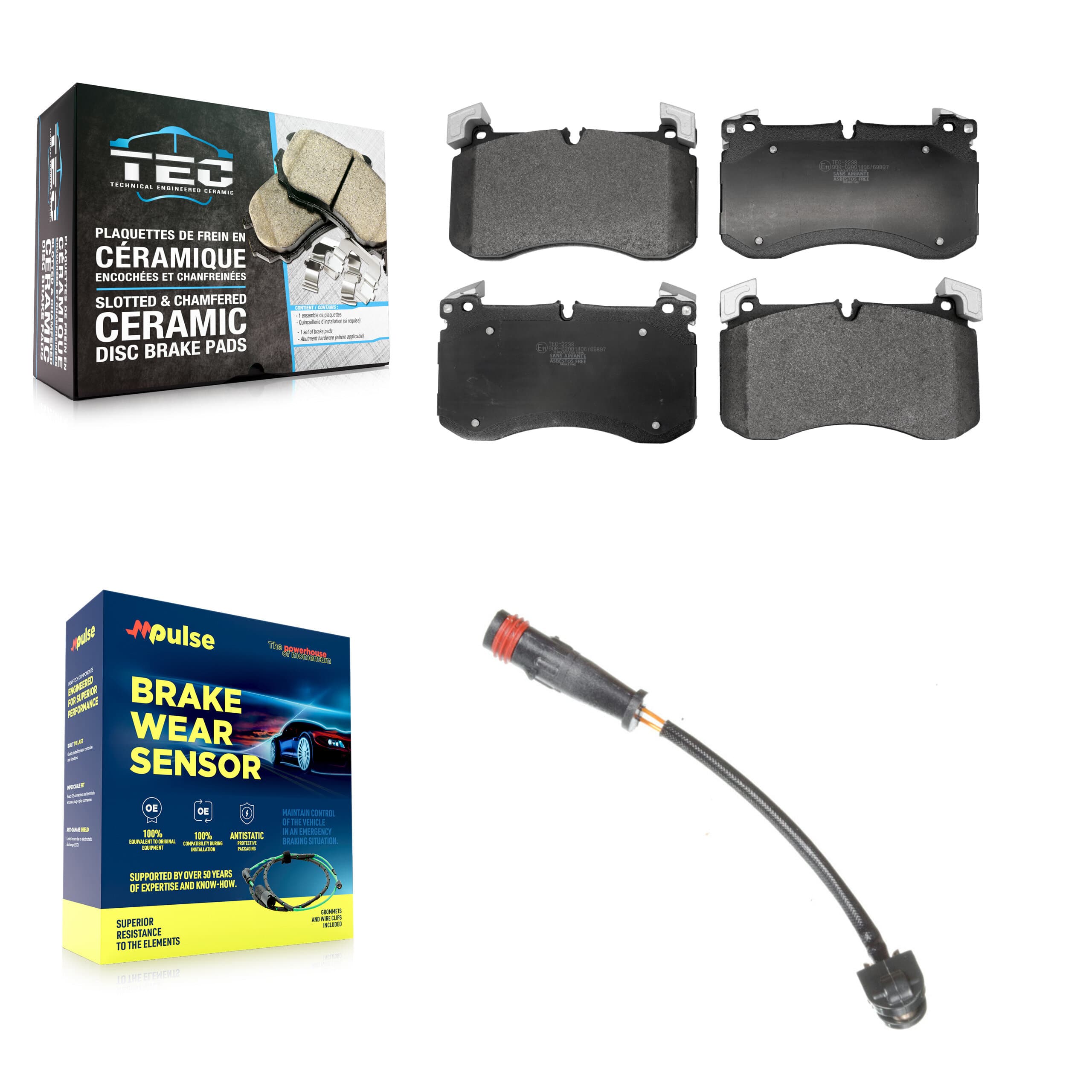 TEC - KTW-101718 - Front Disc Brake Pad Kits image 1