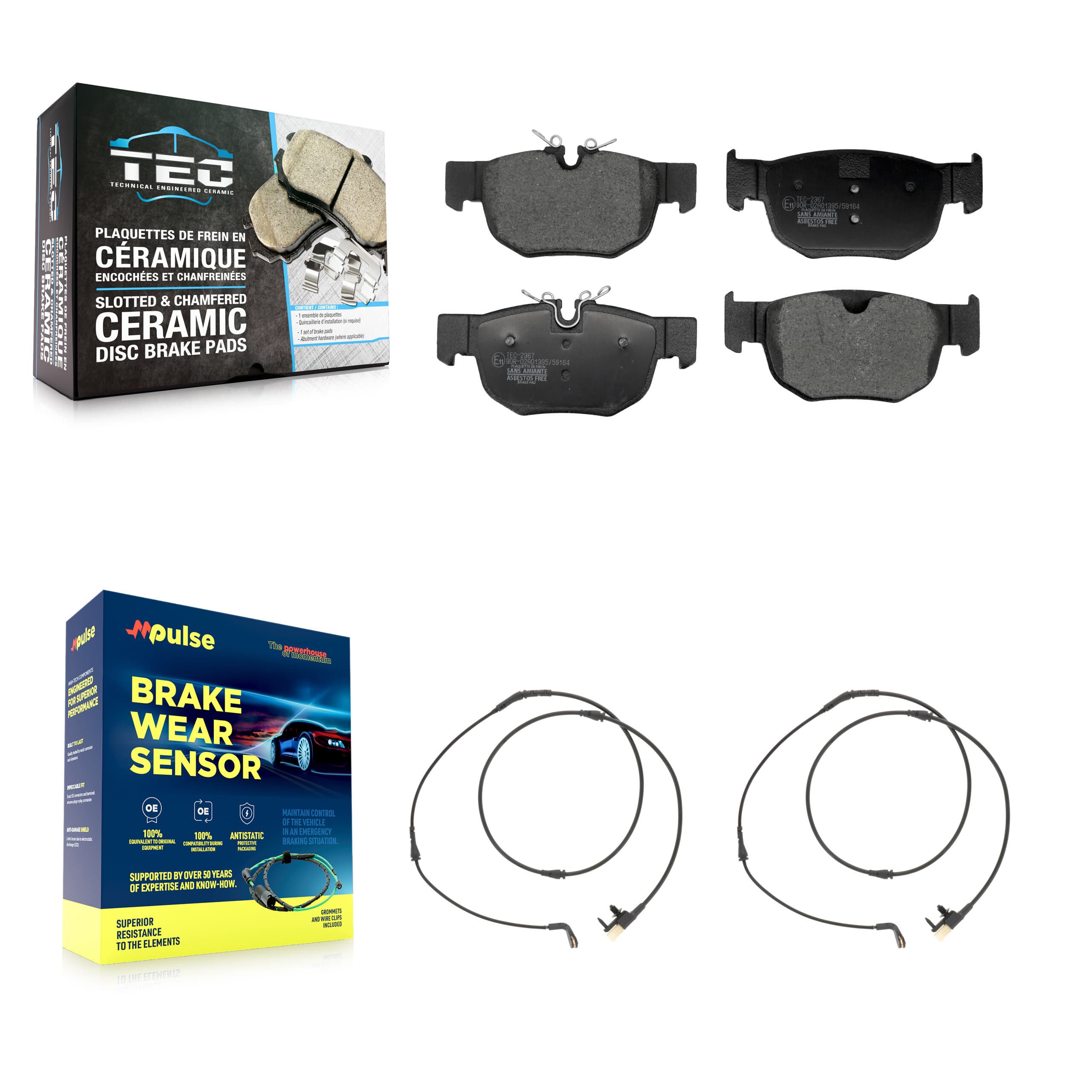 TEC - KTW-101720 - Rear Disc Brake Pad Kits image 1