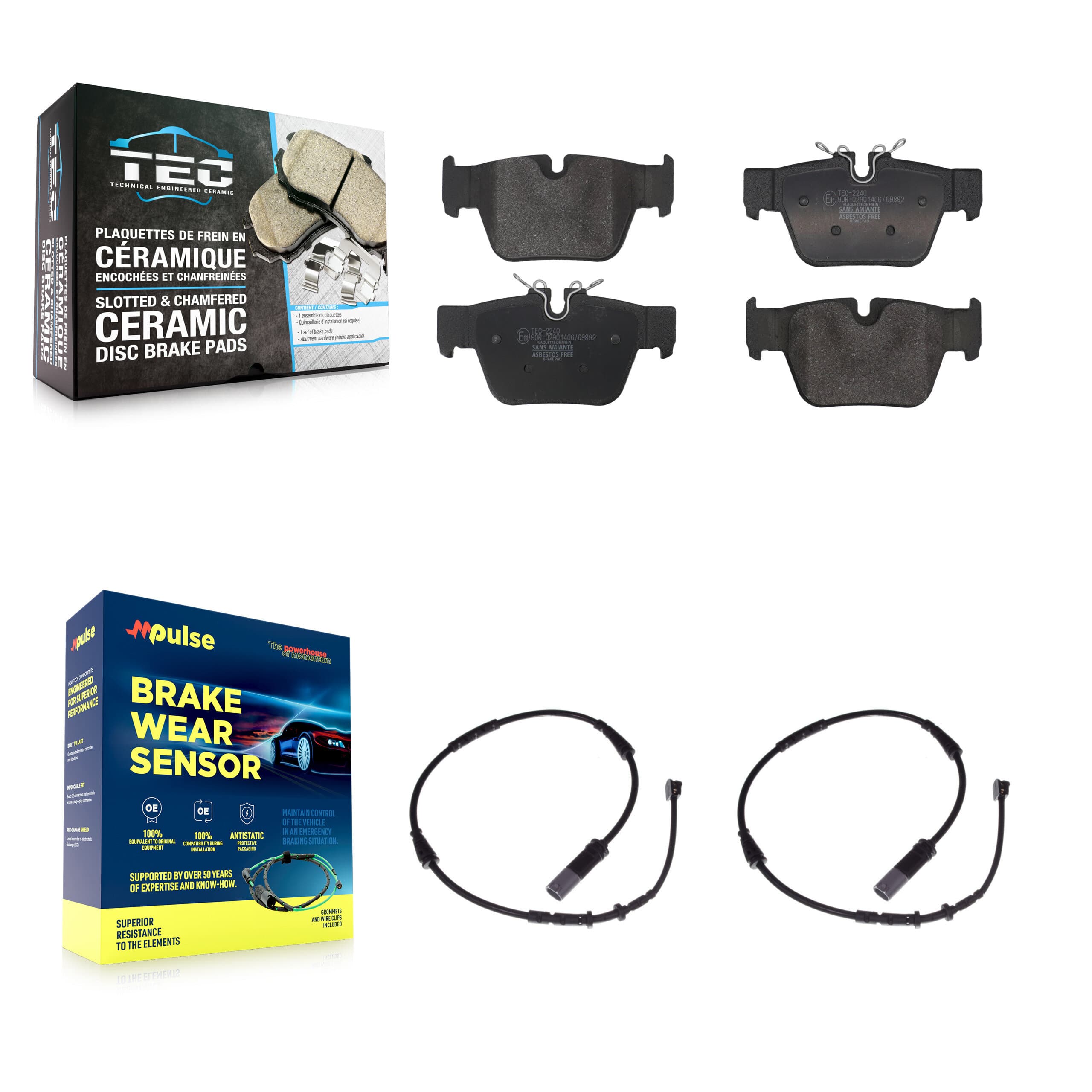 TEC - KTW-101722 - Rear Disc Brake Pad Kits image 1
