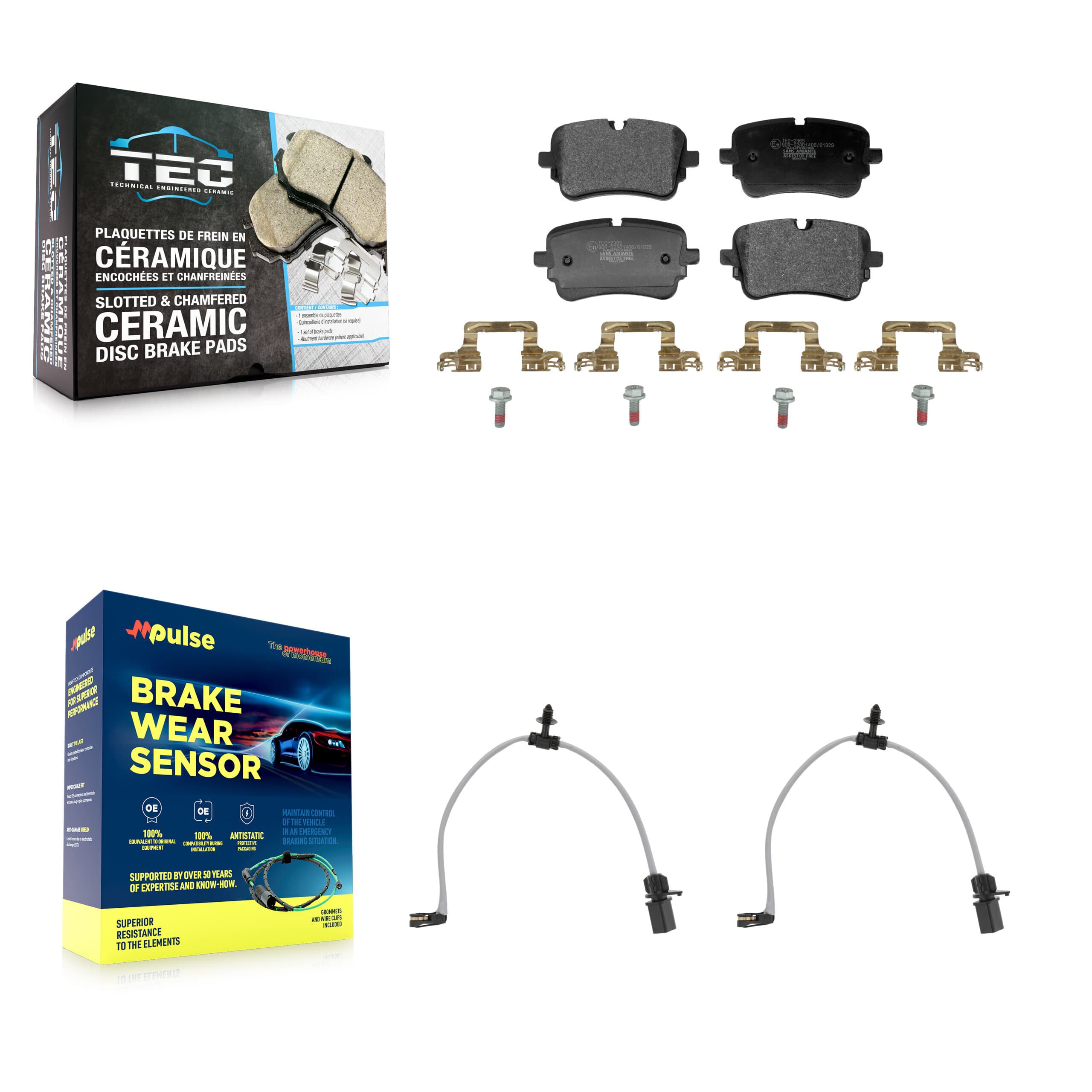 TEC - KTW-101724 - Rear Disc Brake Pad Kits image 1