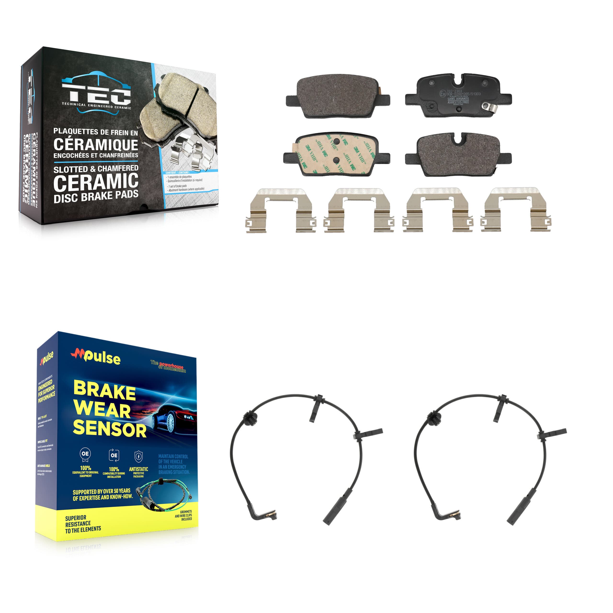 TEC - KTW-101730 - Rear Disc Brake Pad Kits image 1