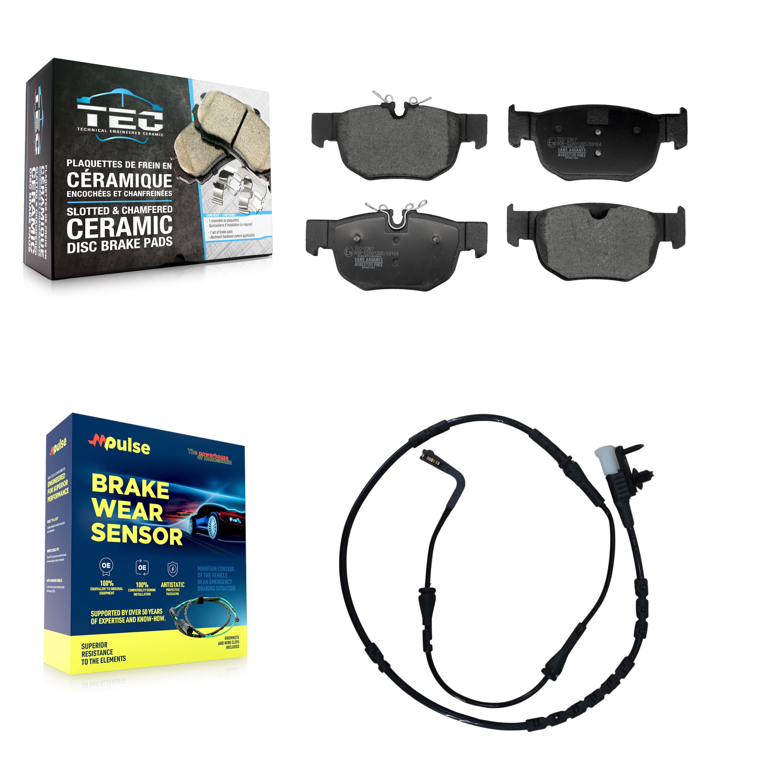 TEC - KTW-101735 - Rear Disc Brake Pad Kits image 1
