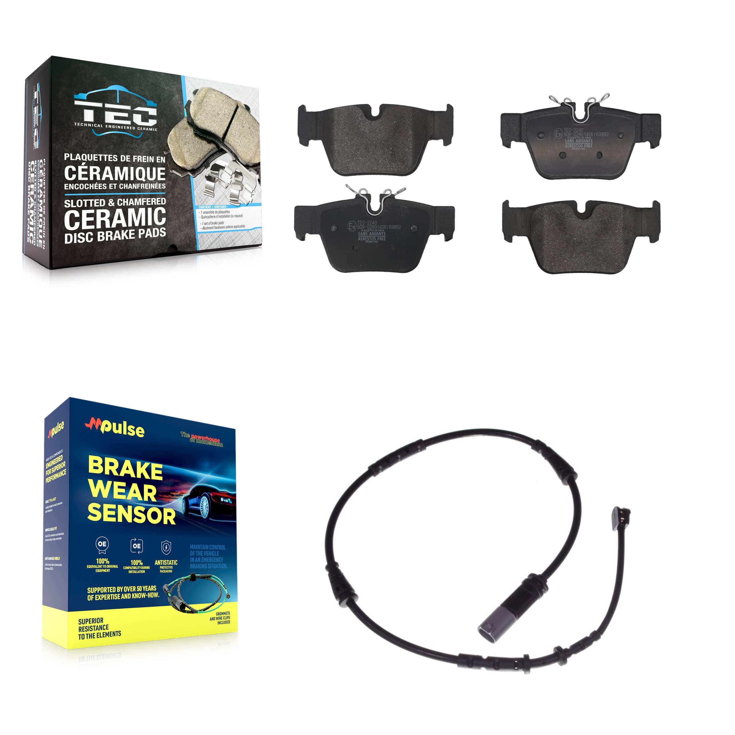 TEC - KTW-101738 - Rear Disc Brake Pad Kits image 1