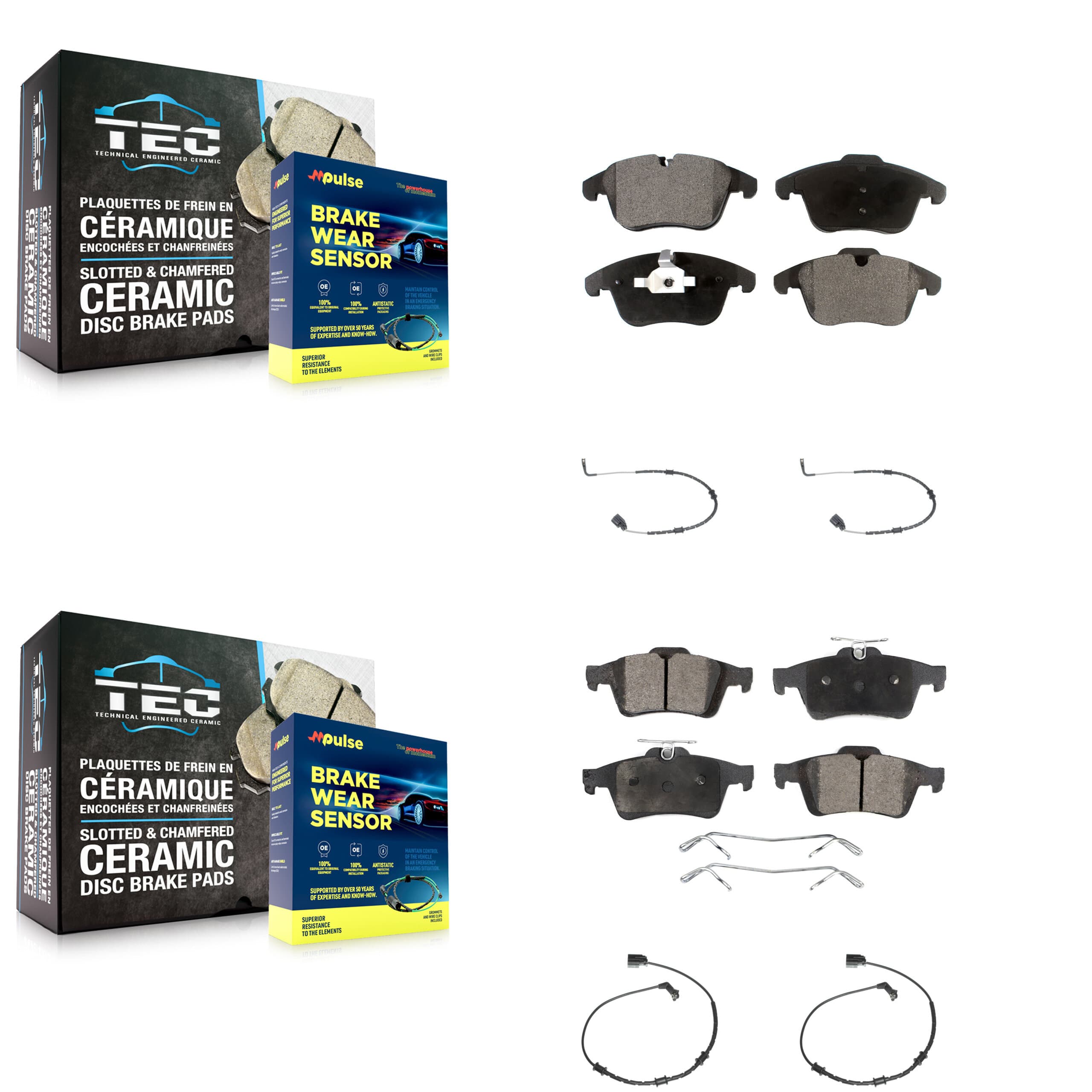 TEC - KTW-101770 - Front and Rear Disc Brake Pad Kits image 1
