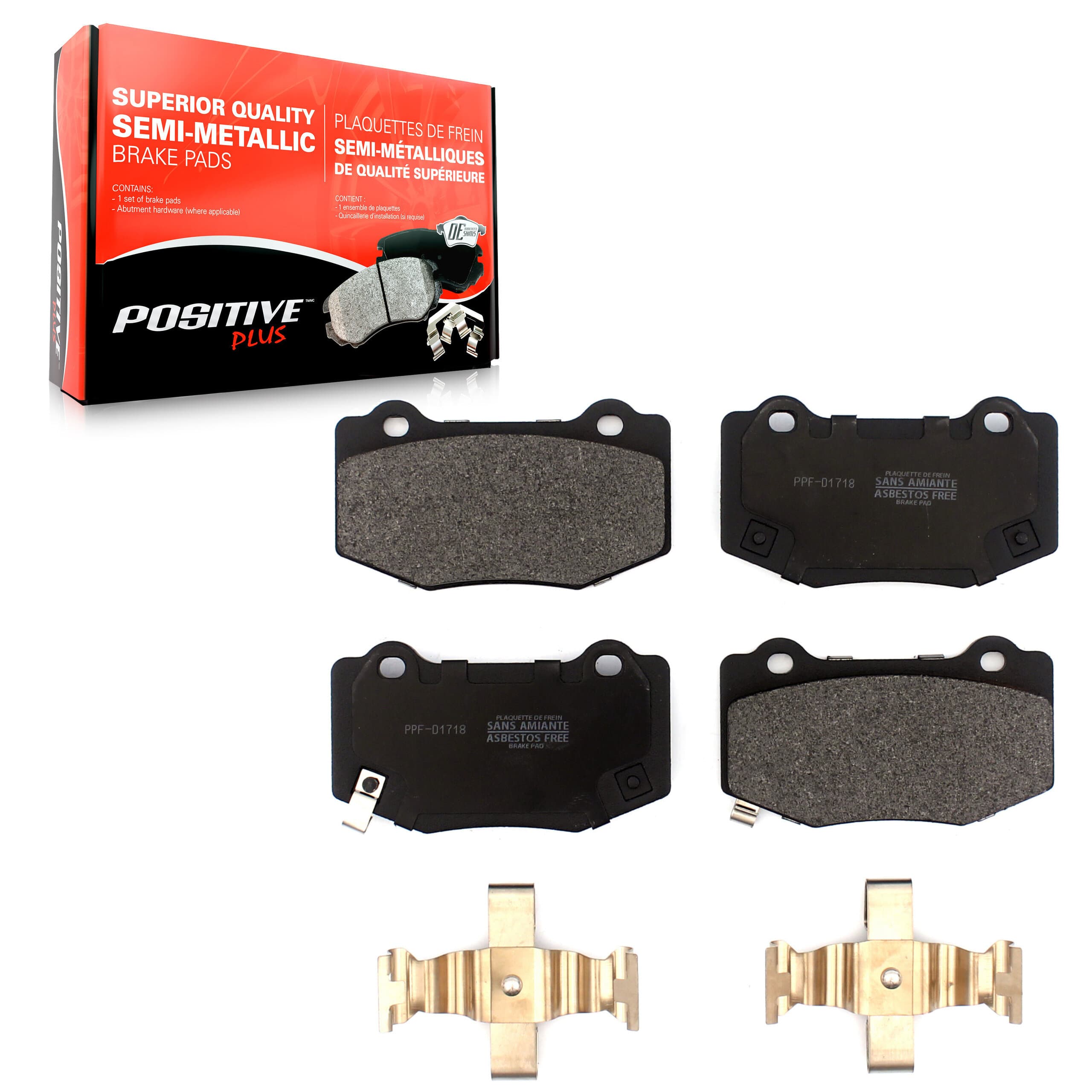 Positive Plus - PPF-D1718 - Rear Disc Brake Pad image 1