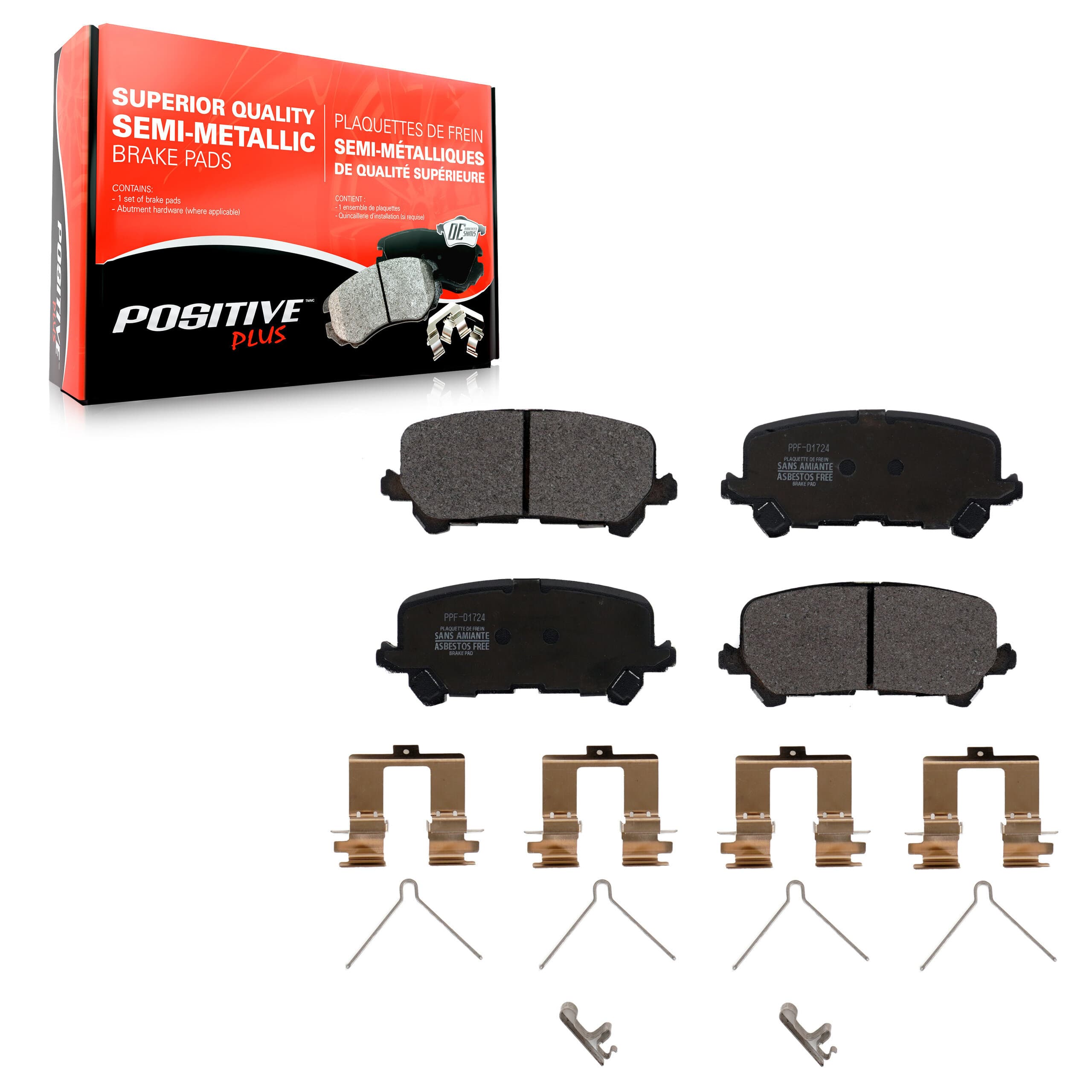 Positive Plus - PPF-D1724 - Rear Disc Brake Pad image 1